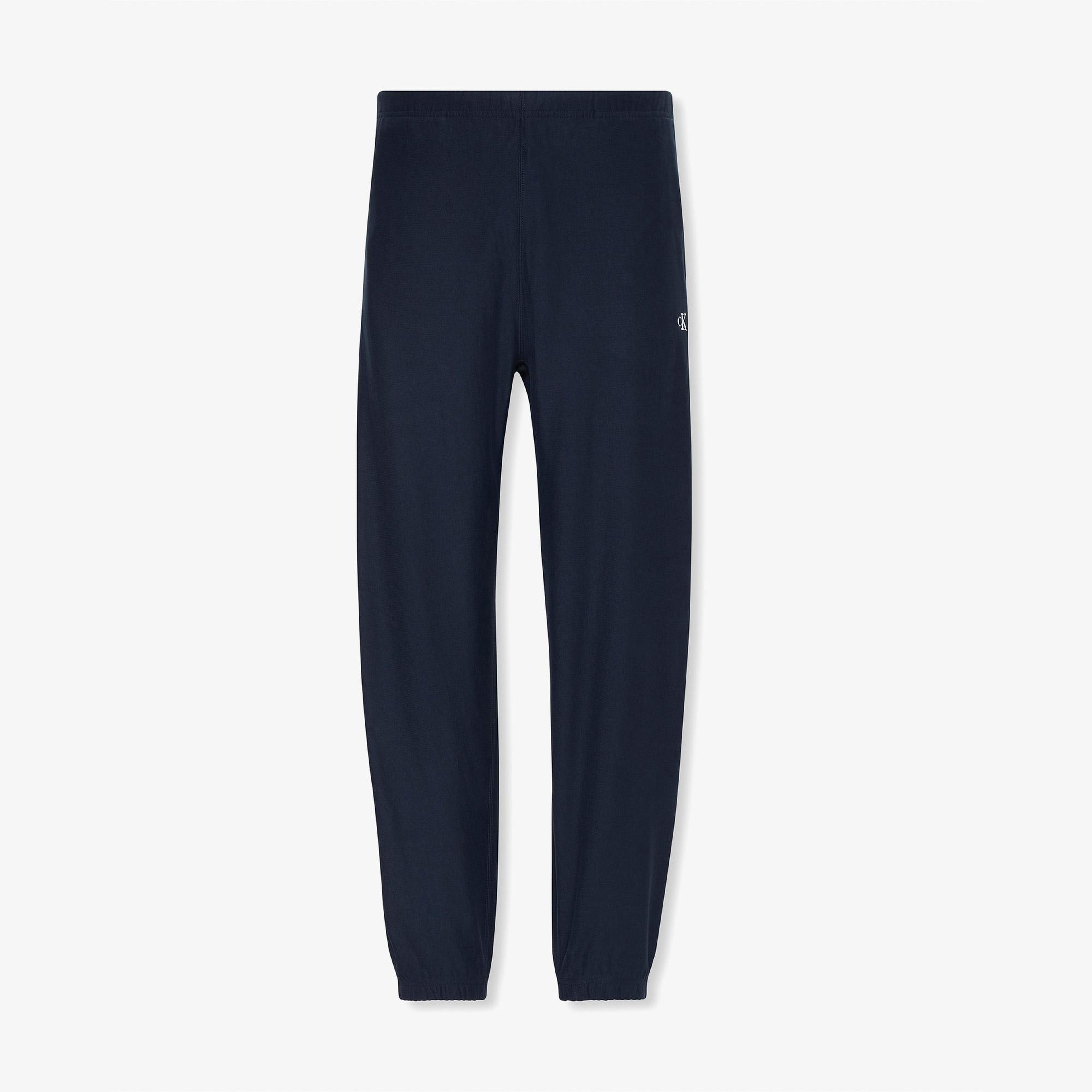 Calvin Klein Premium Terry Monogram Jogger Erkek Lacivert Eşofman Altı