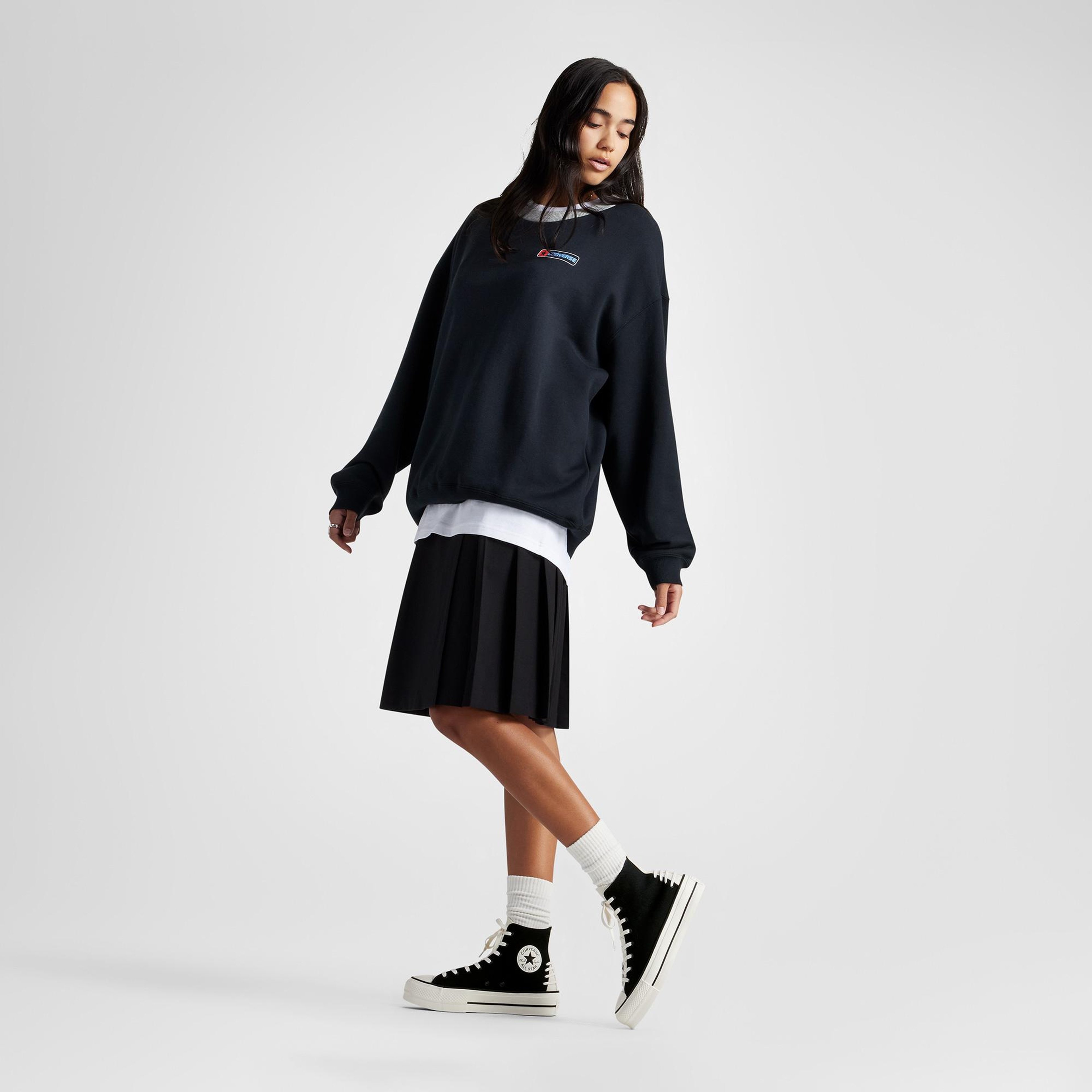 Converse Chuck Taylor All Star Crafted Laces Lift Kadın Siyah Platform Sneaker