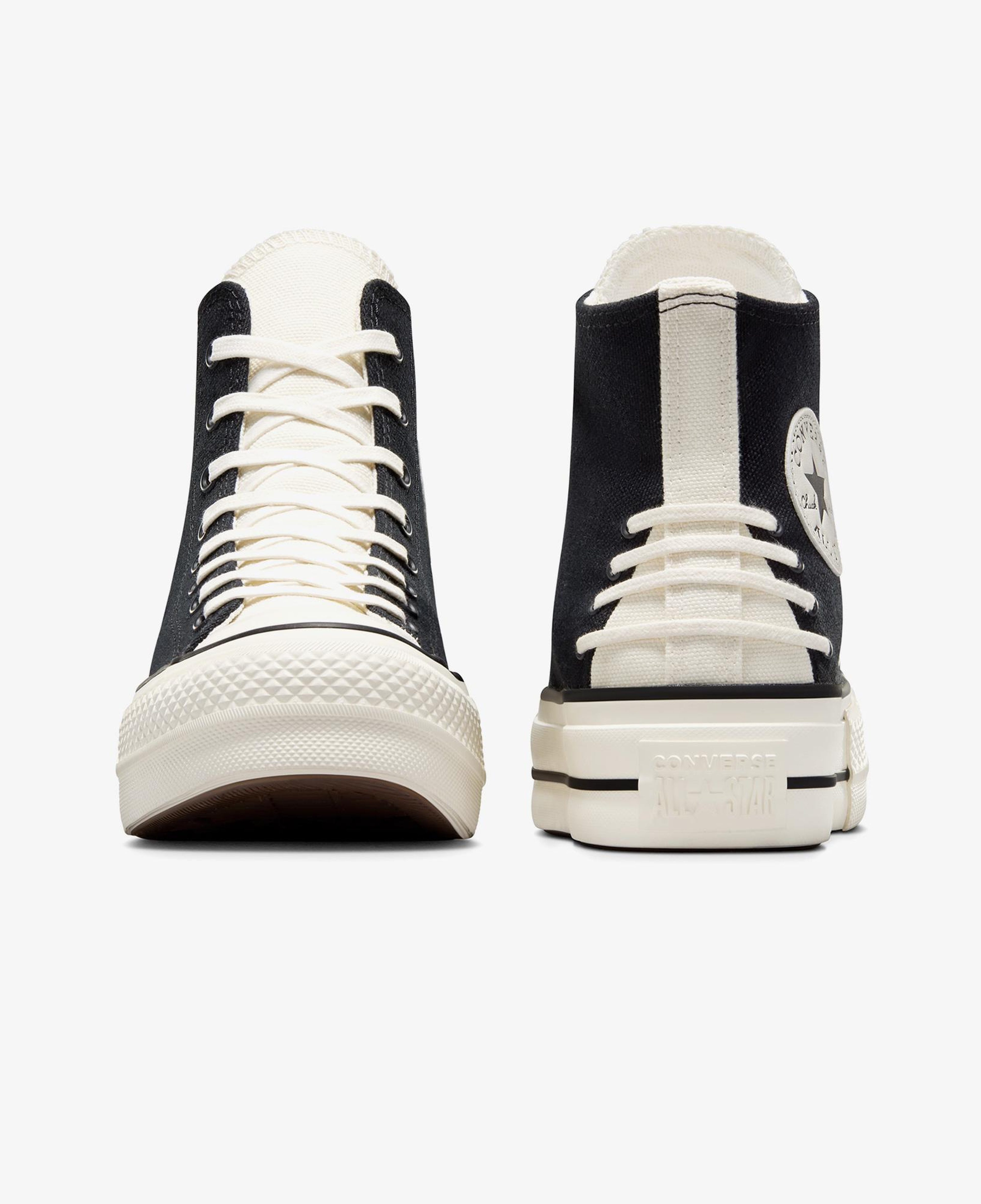 Converse Chuck Taylor All Star Crafted Laces Lift Kadın Siyah Platform Sneaker