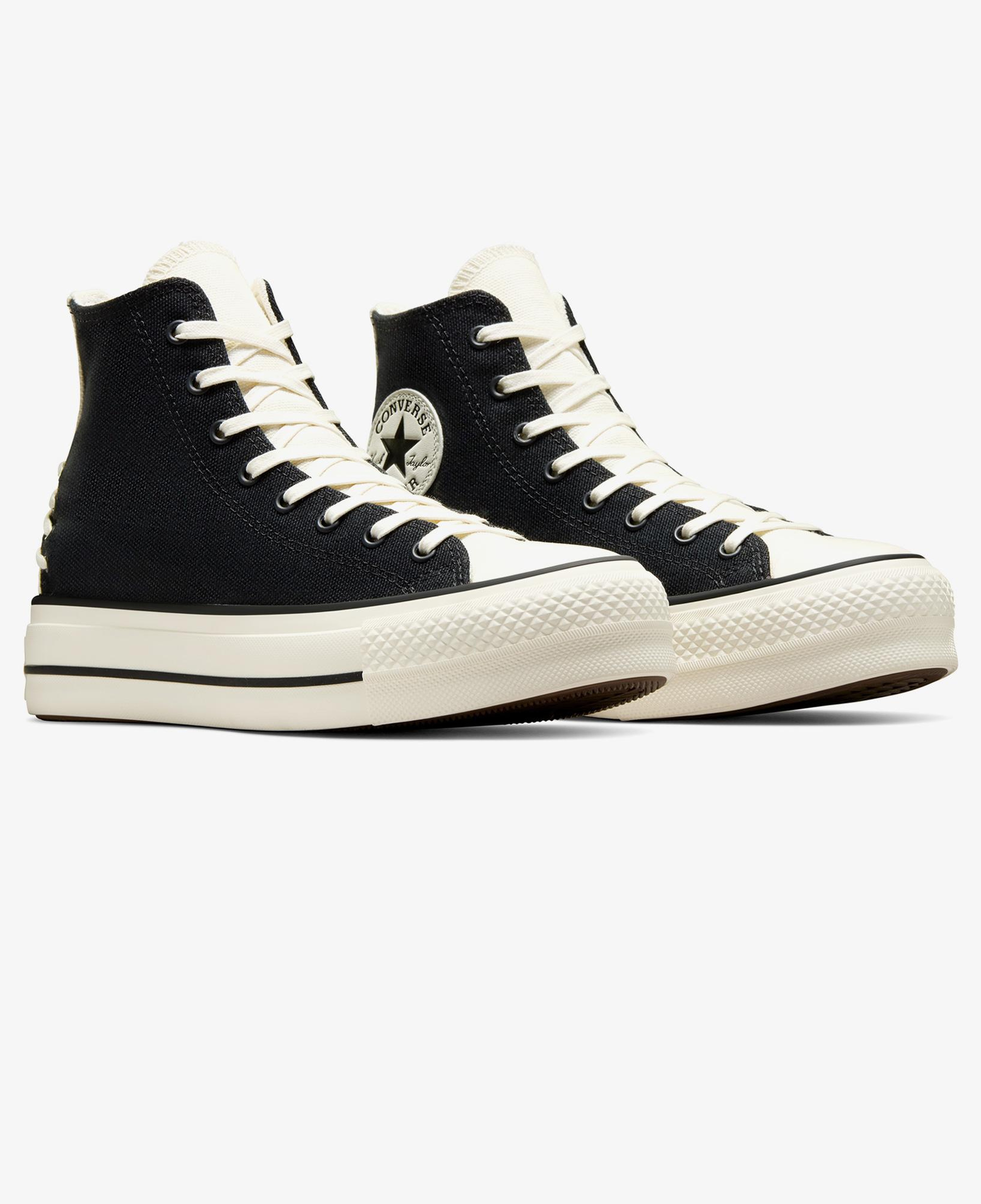 Converse Chuck Taylor All Star Crafted Laces Lift Kadın Siyah Platform Sneaker