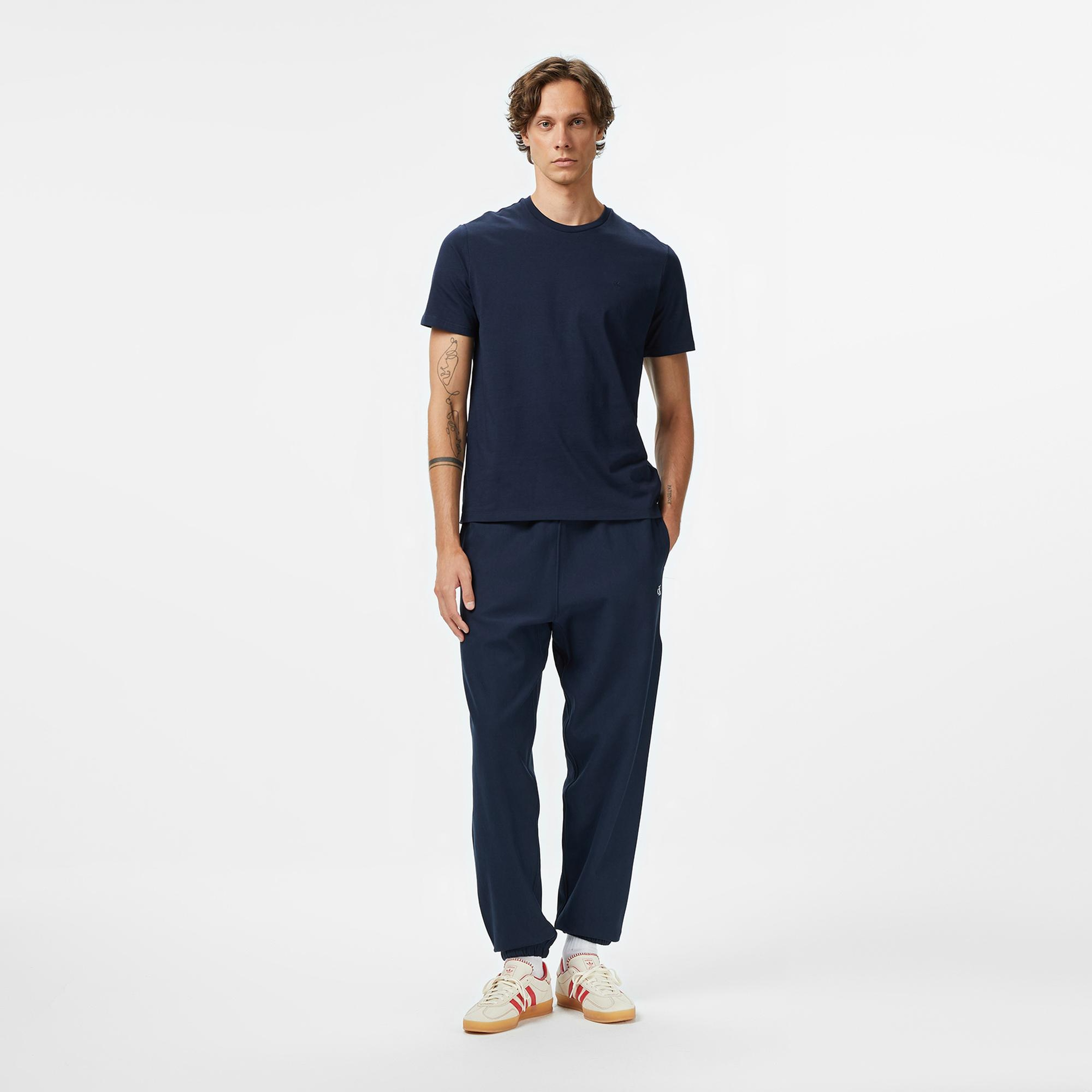 Calvin Klein Premium Terry Monogram Jogger Erkek Lacivert Eşofman Altı