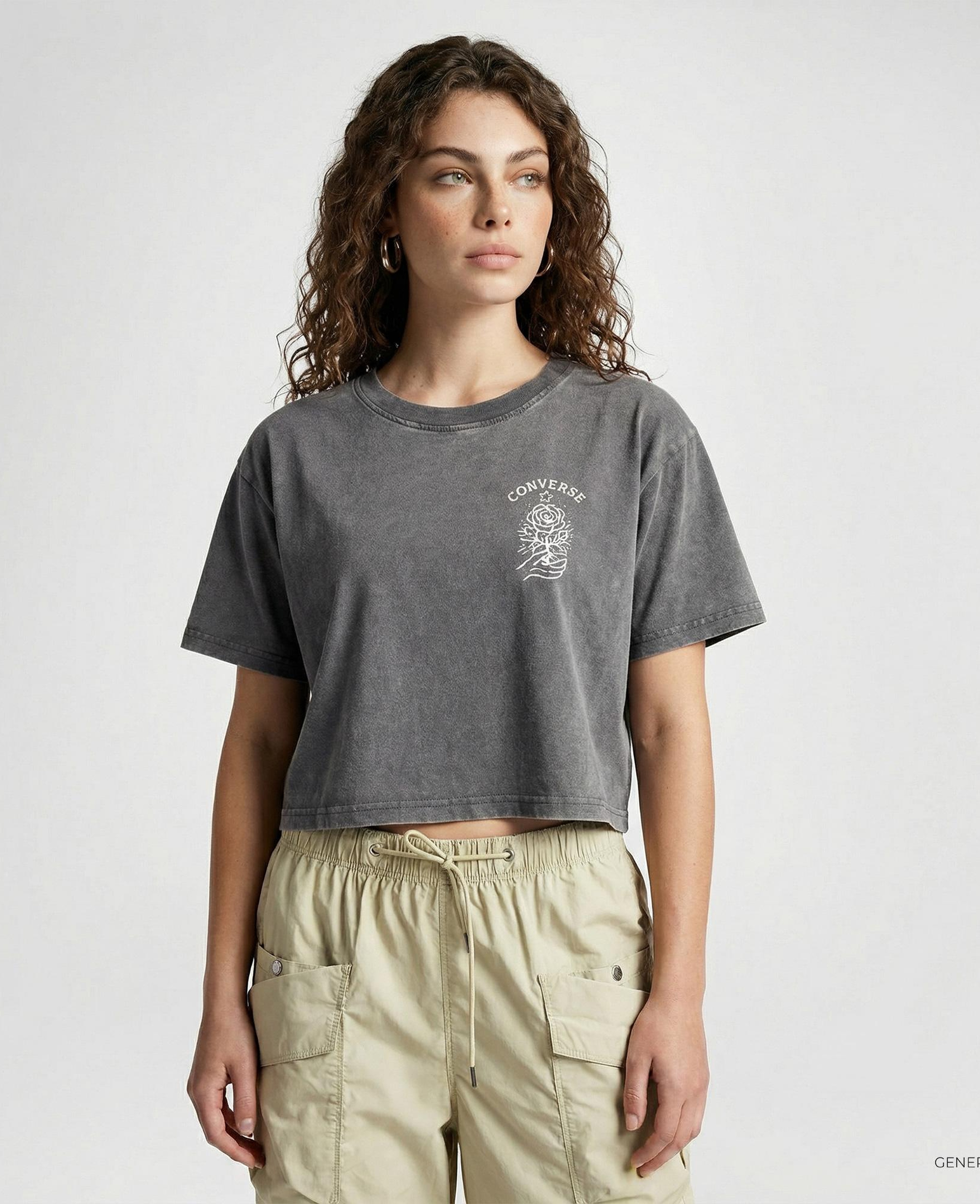 Converse Kadın Siyah T-Shirt