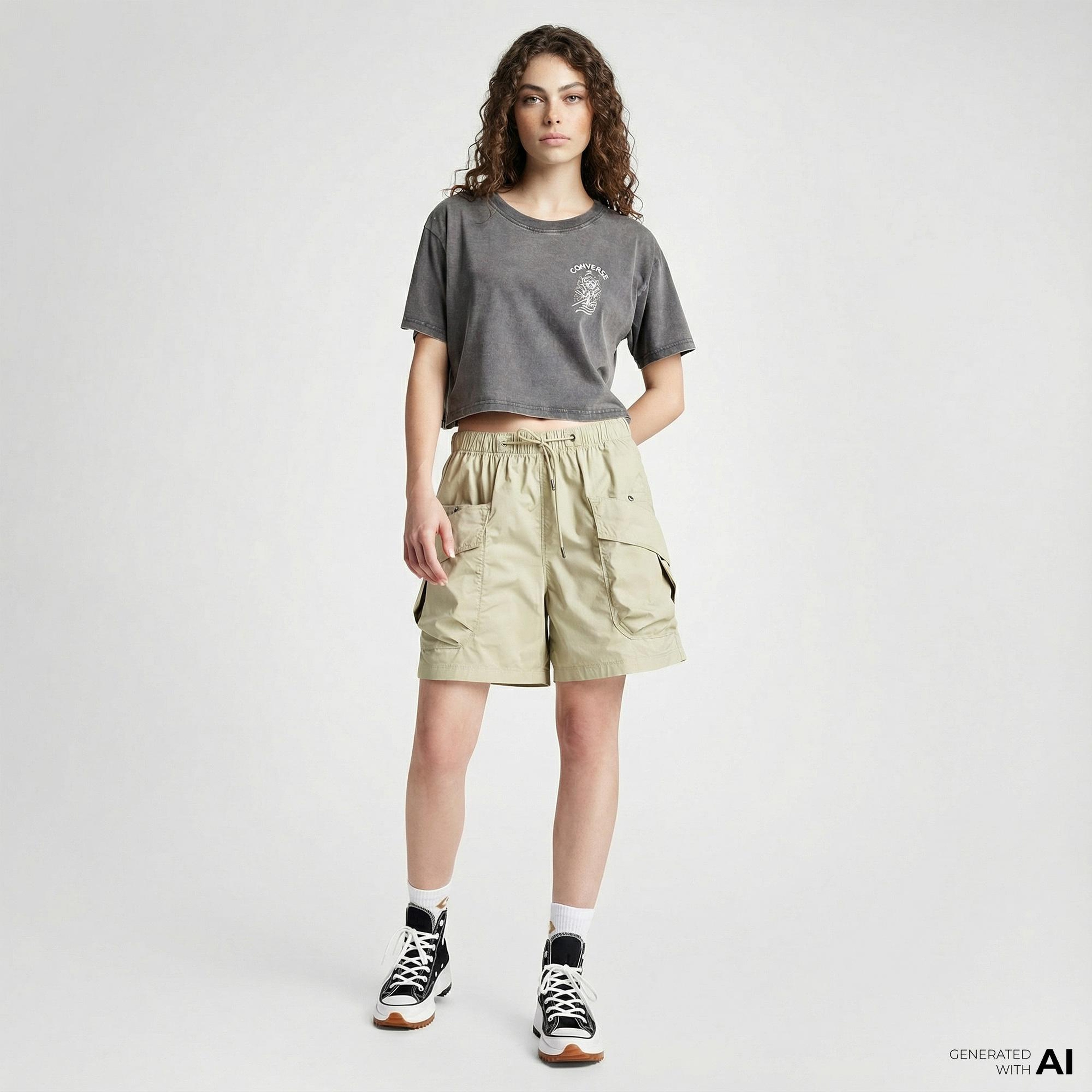 Converse Kadın Siyah T-Shirt