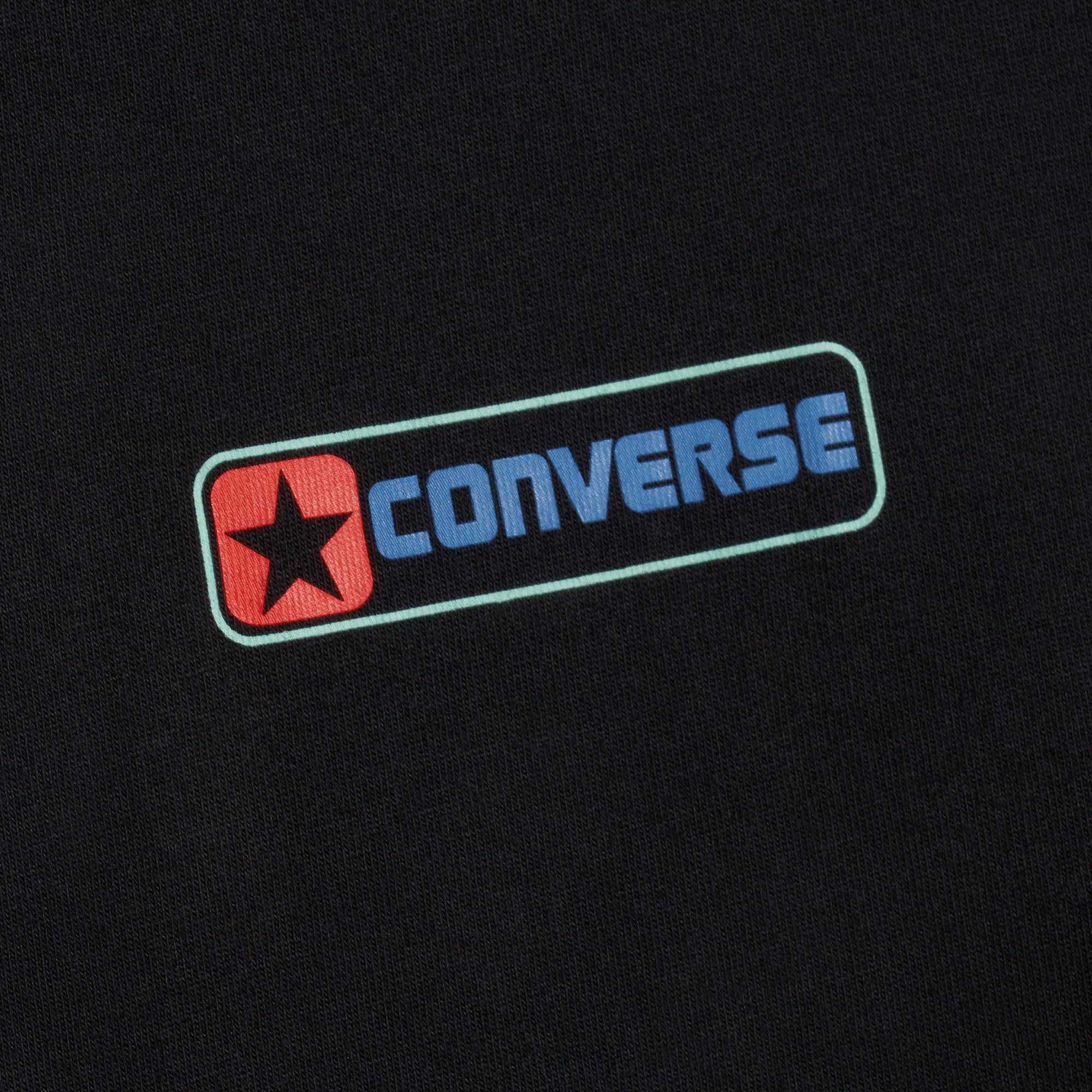 Converse Erkek Grafik Baskılı Siyah T-Shirt
