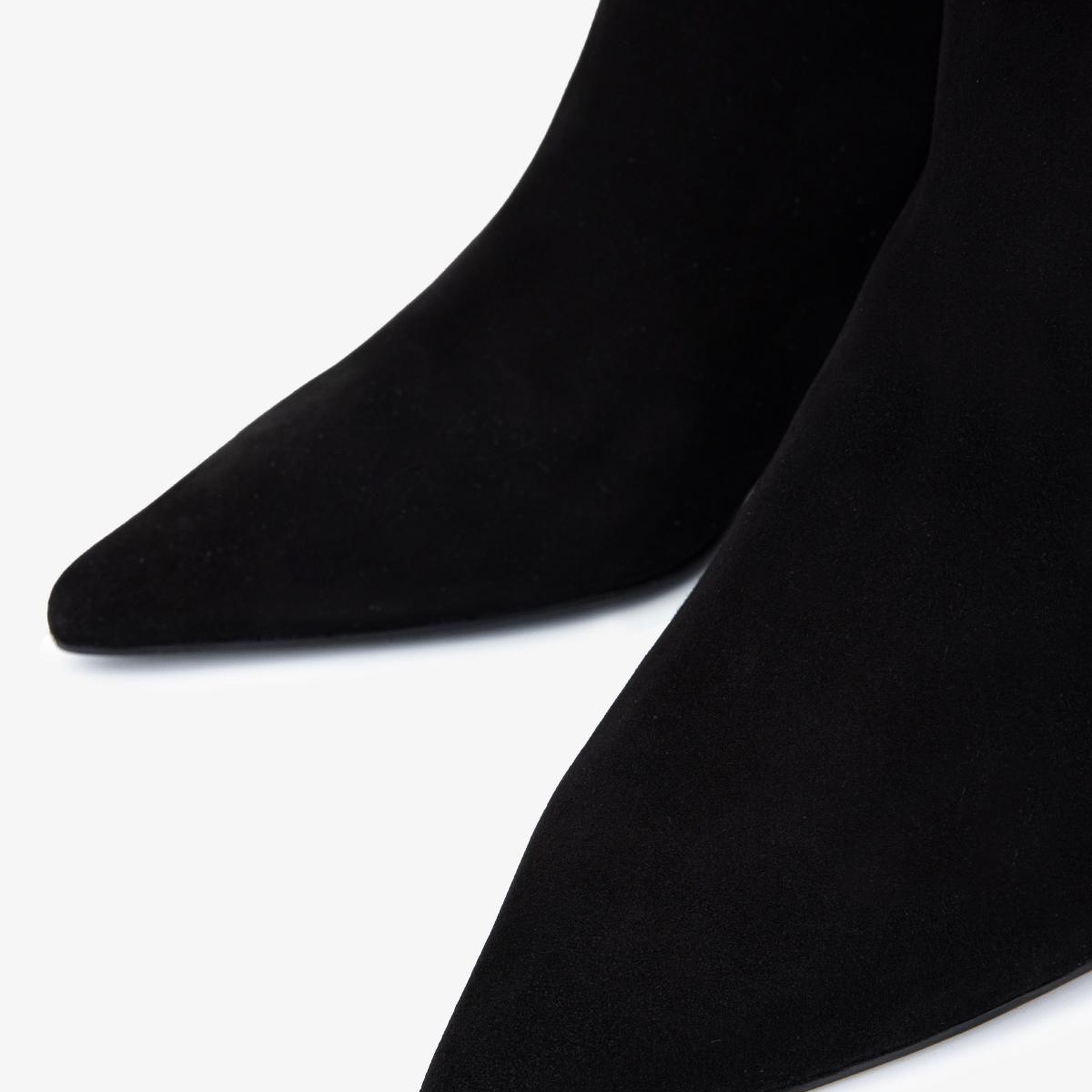 Valmenti Kadın Hakiki Deri Siyah Süet Topuklu Bot