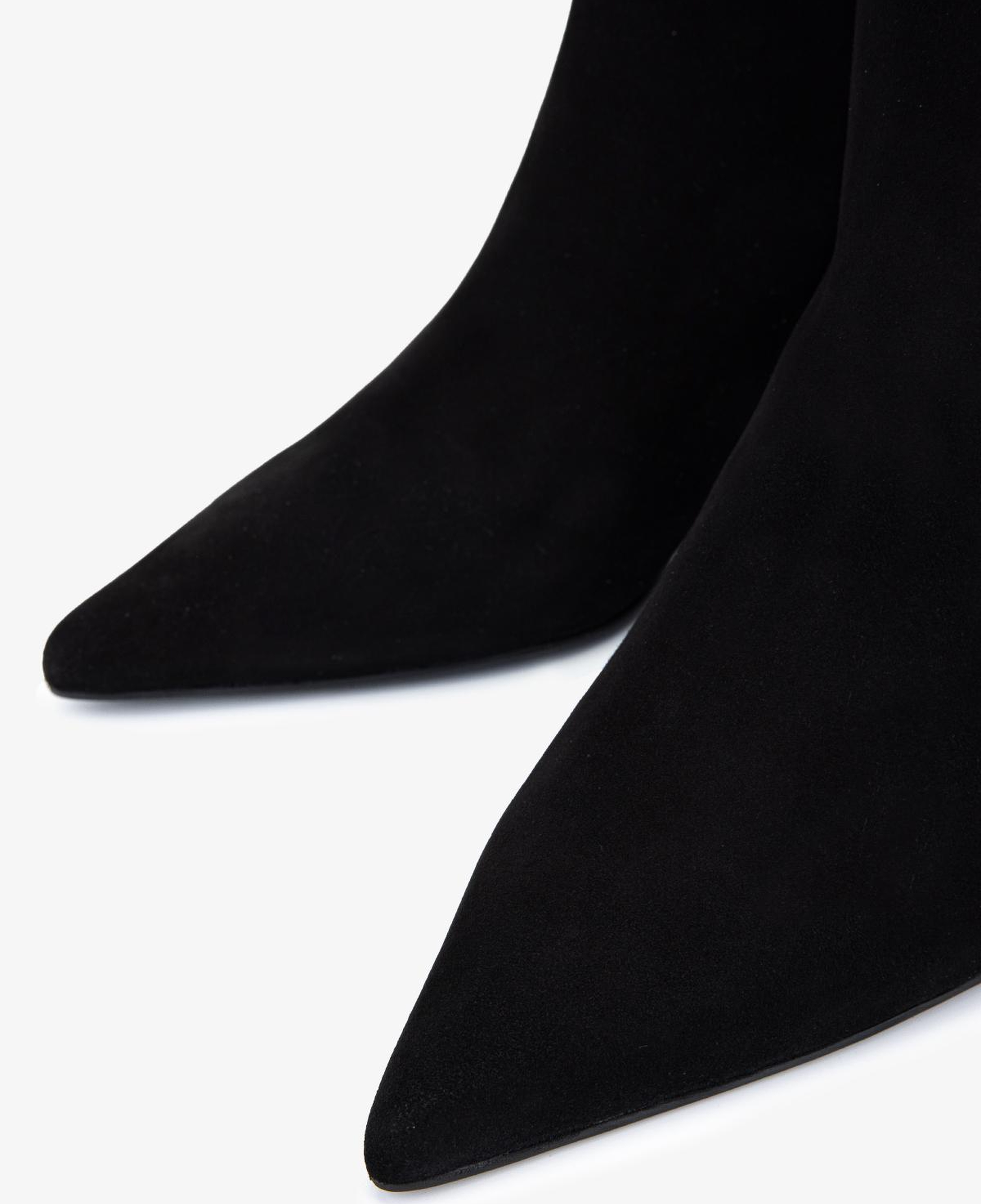 Valmenti Kadın Hakiki Deri Siyah Süet Topuklu Bot