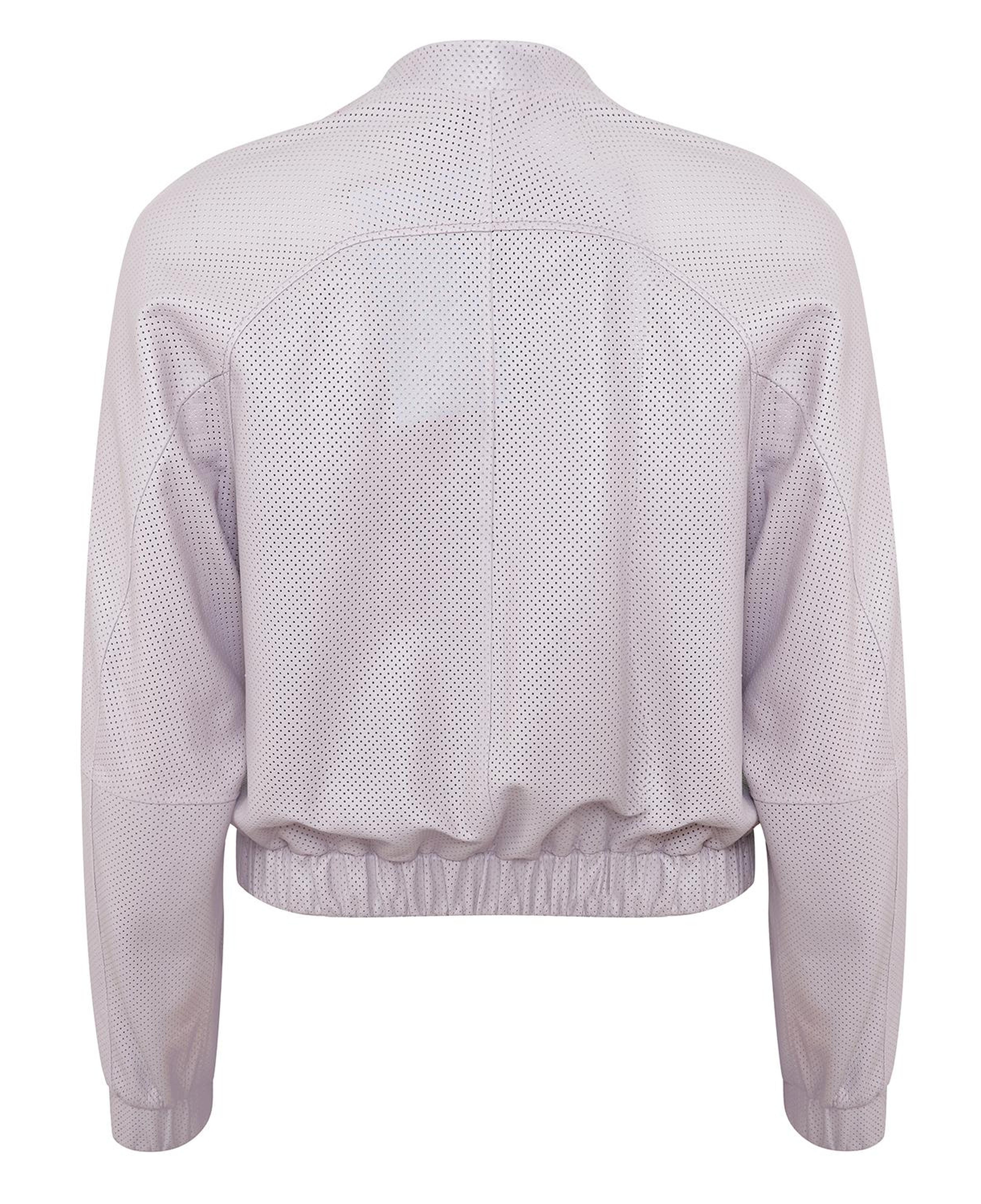 Iniga Light Rose Kadın Perforeli Deri Bomber Ceket