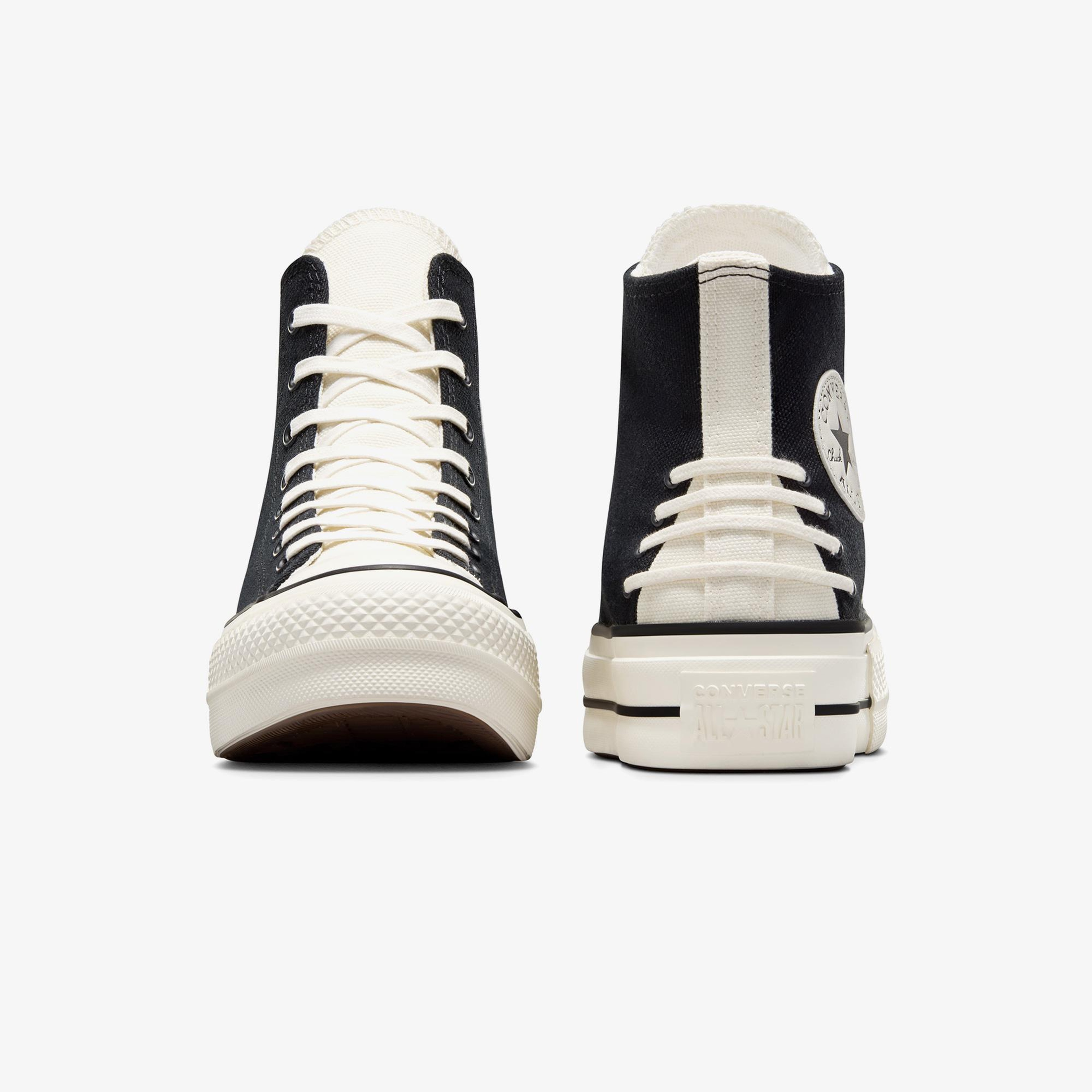 Converse Chuck Taylor All Star Crafted Laces Lift Kadın Siyah Platform Sneaker