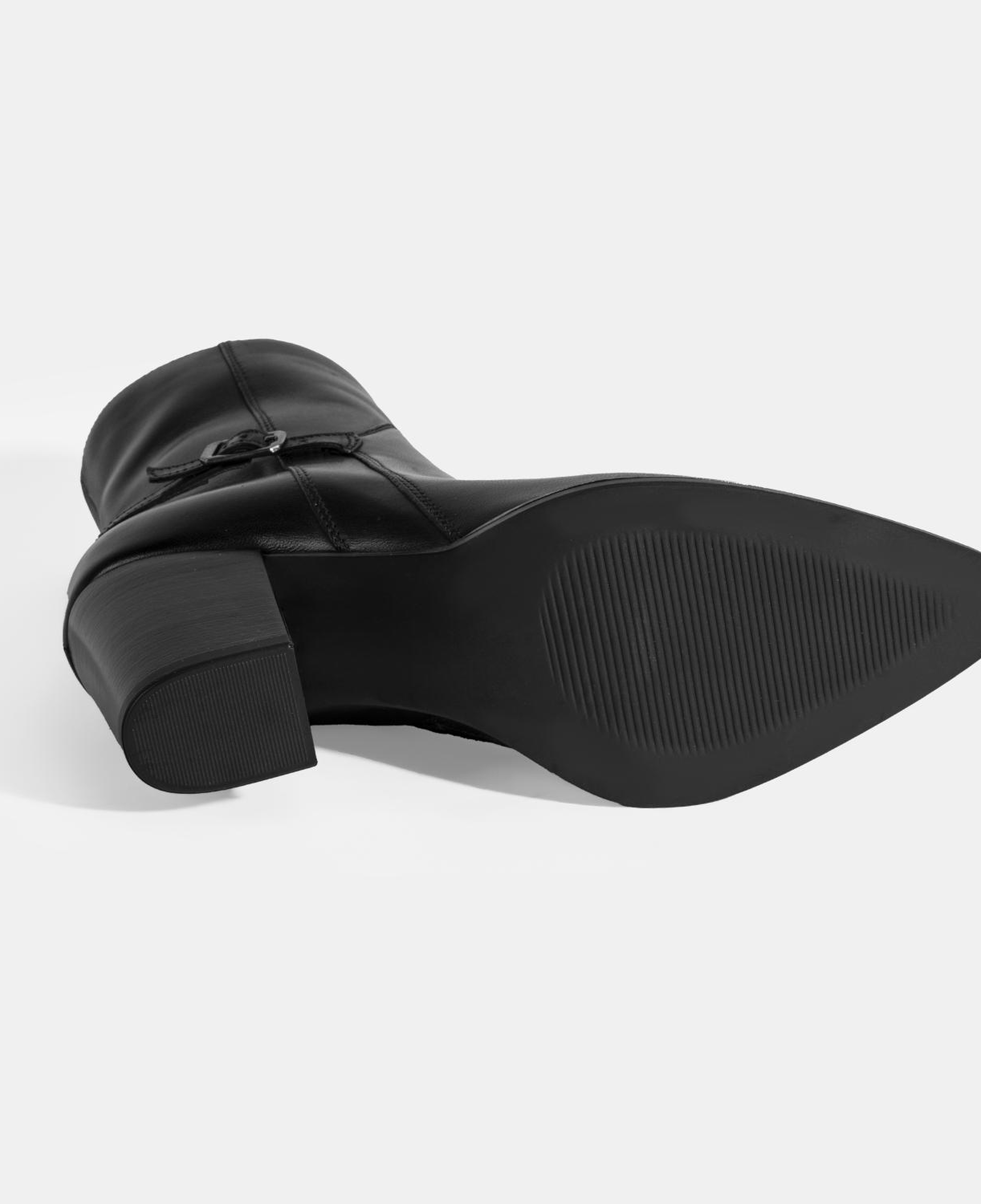 Kadın Kalın Topuklu Deri Bot