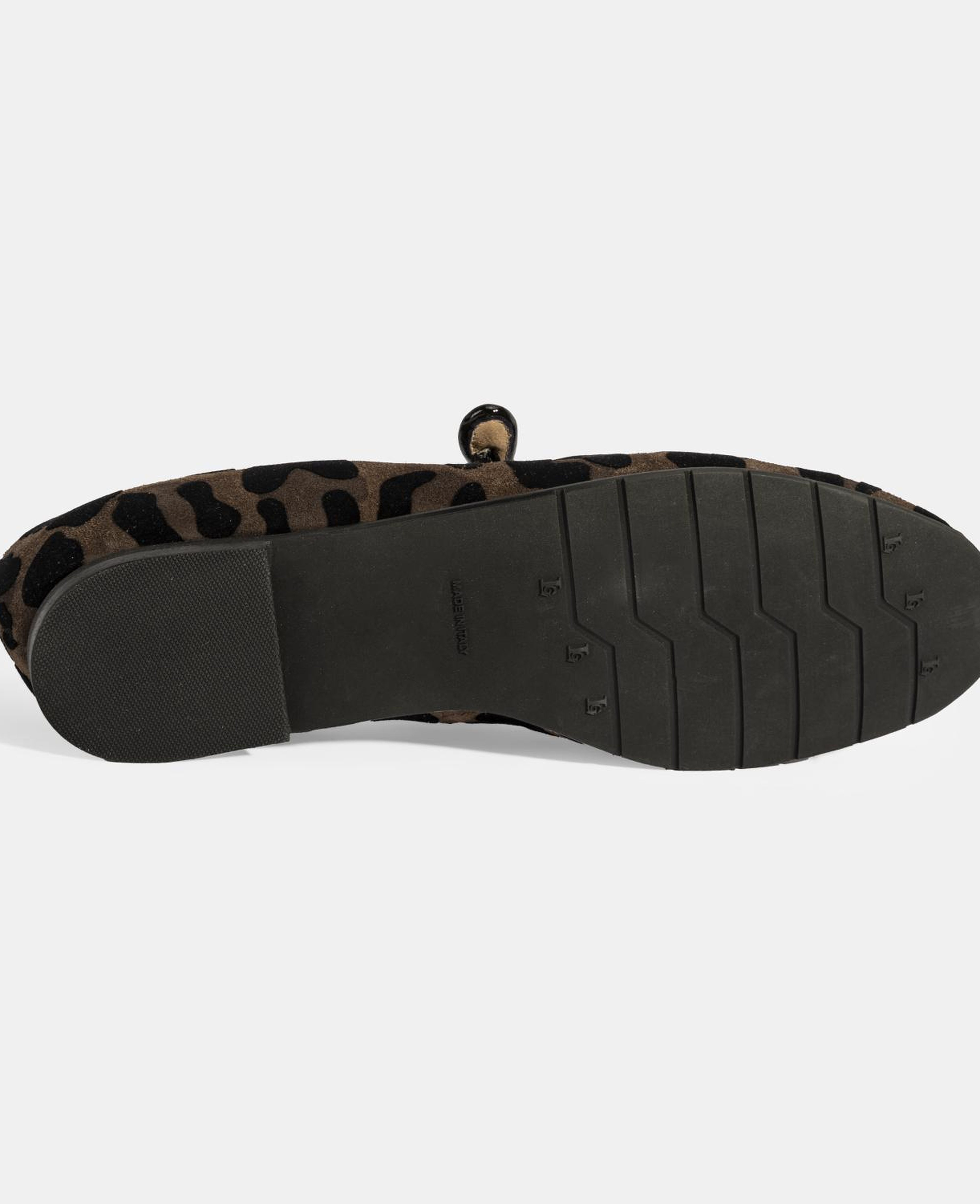 Luca Grossi Kadın Kahve Leopar Mary Jane Süet Babet