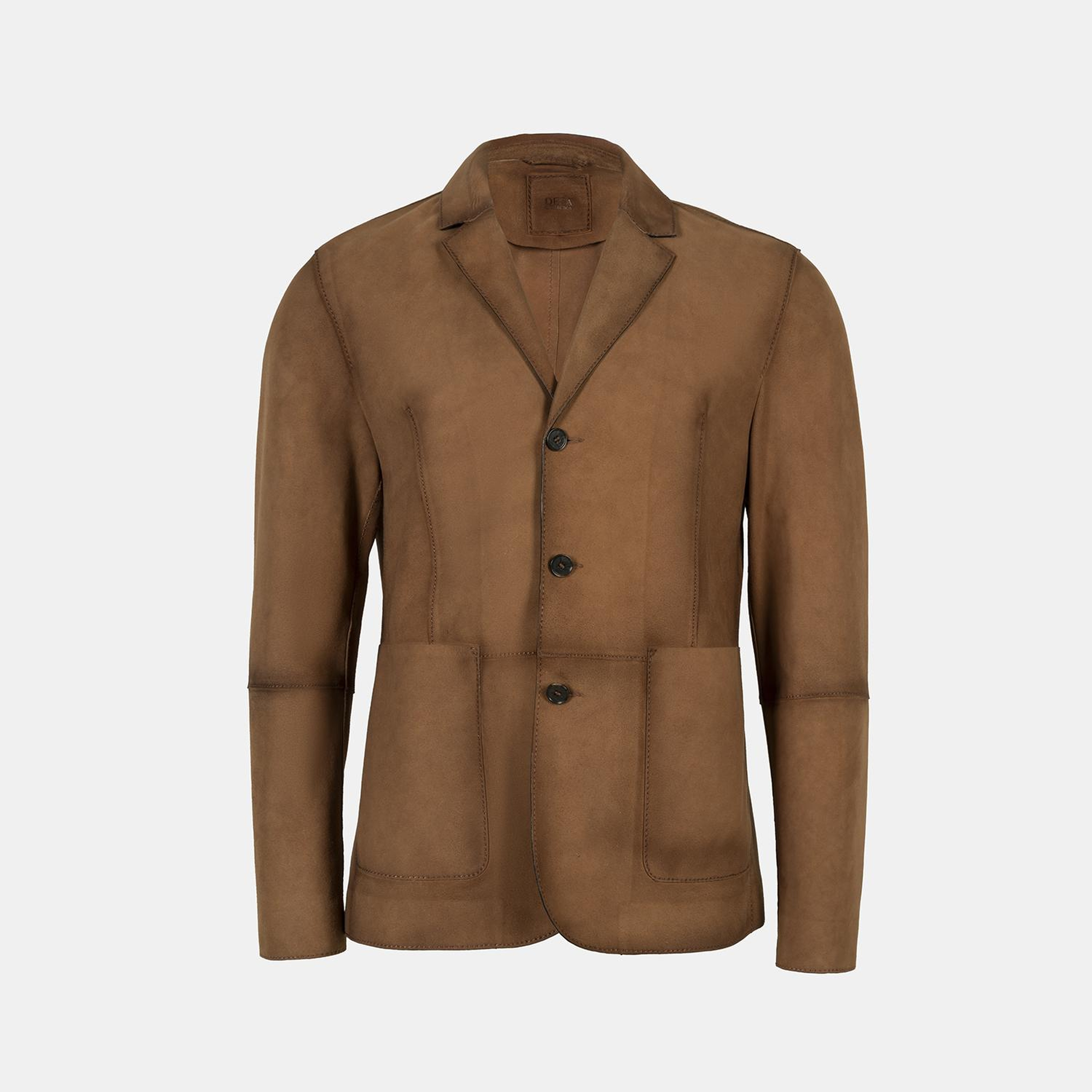 Erkek Taba Yakalı Süet Deri Blazer Ceket