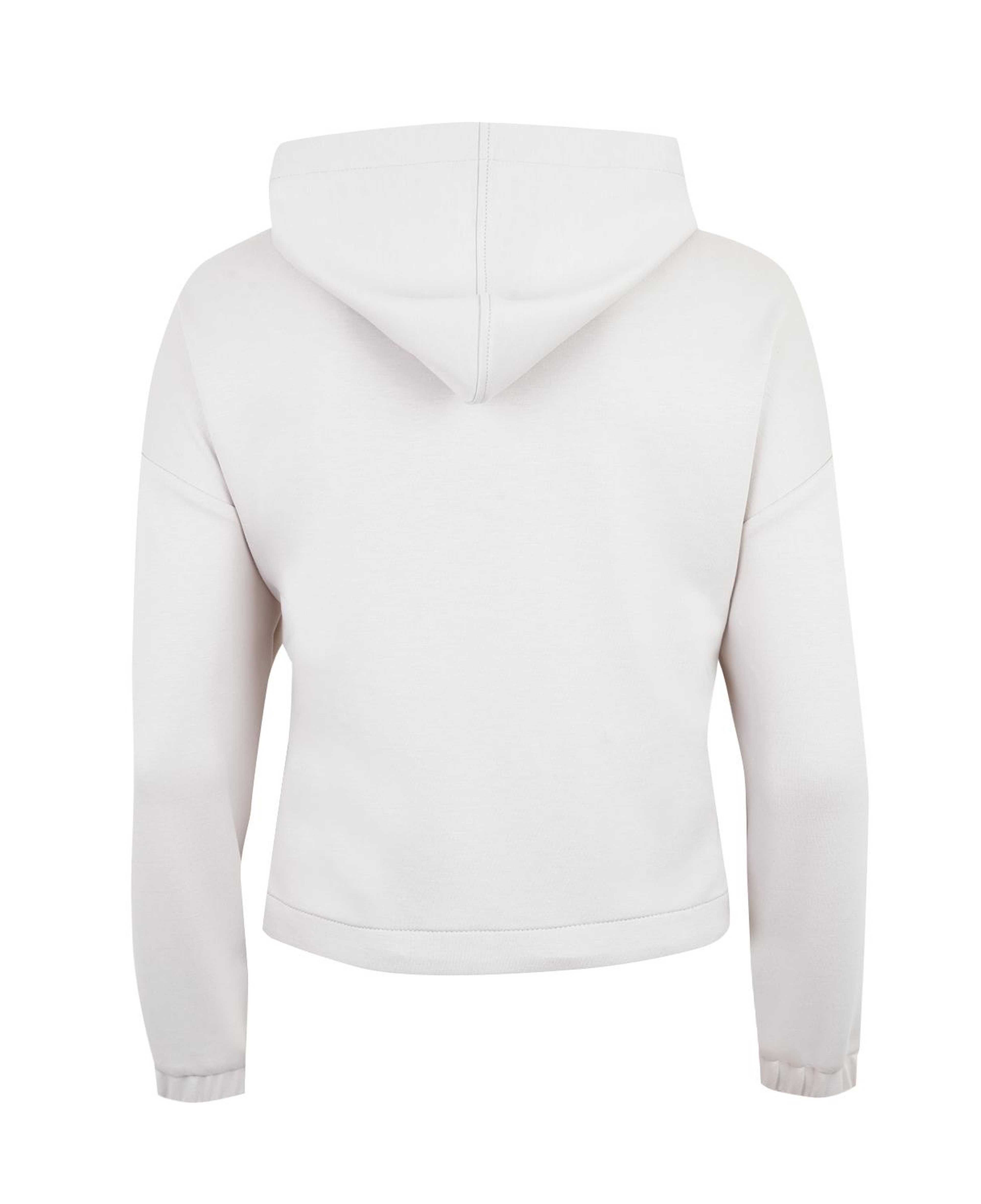 Amari Bej Kadın Deri Detaylı Kapüşonlu Sweatshirt