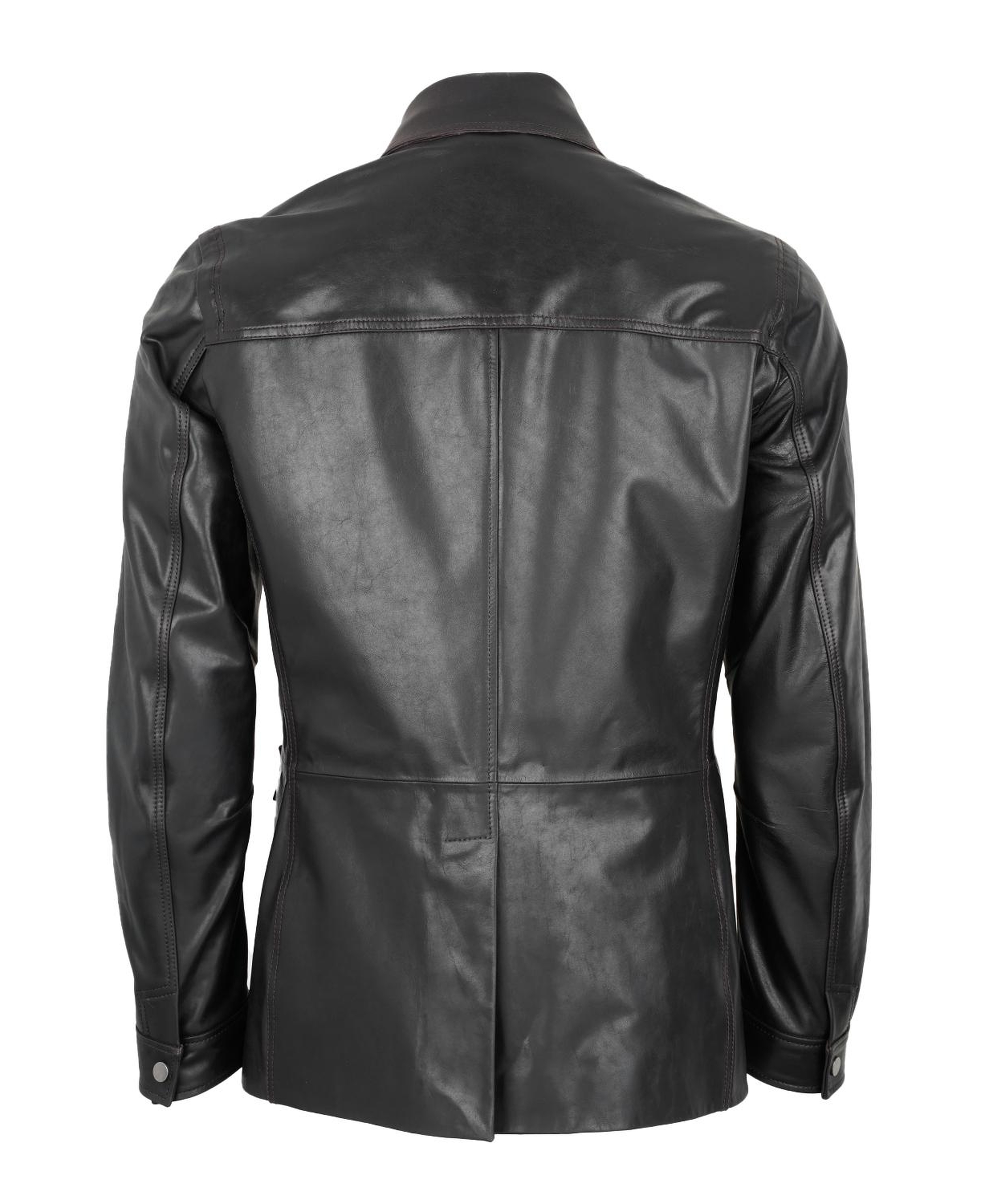 Briton Koyu Kahve Erkek Deri Mont