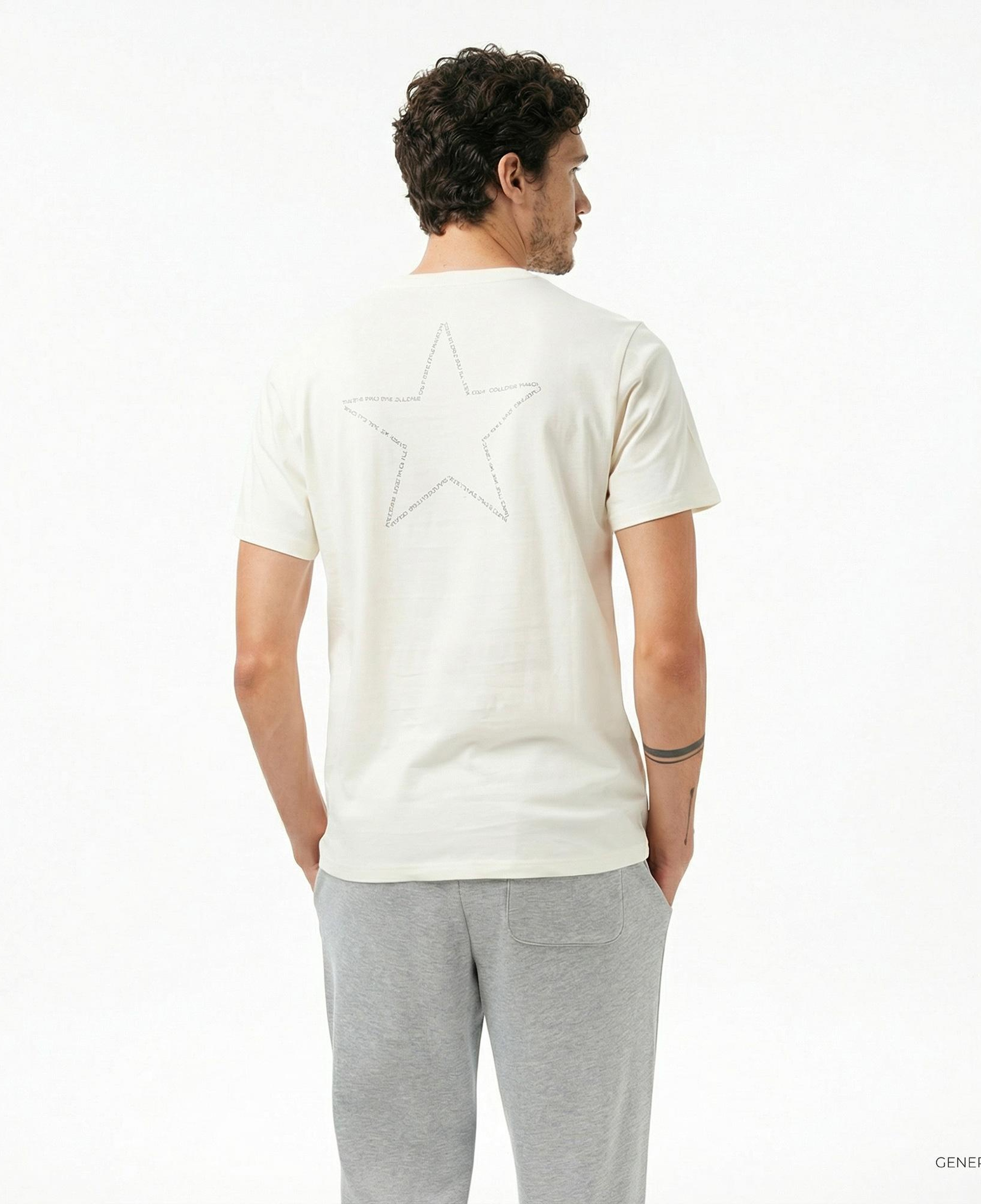 Converse Erkek Krem T-Shirt