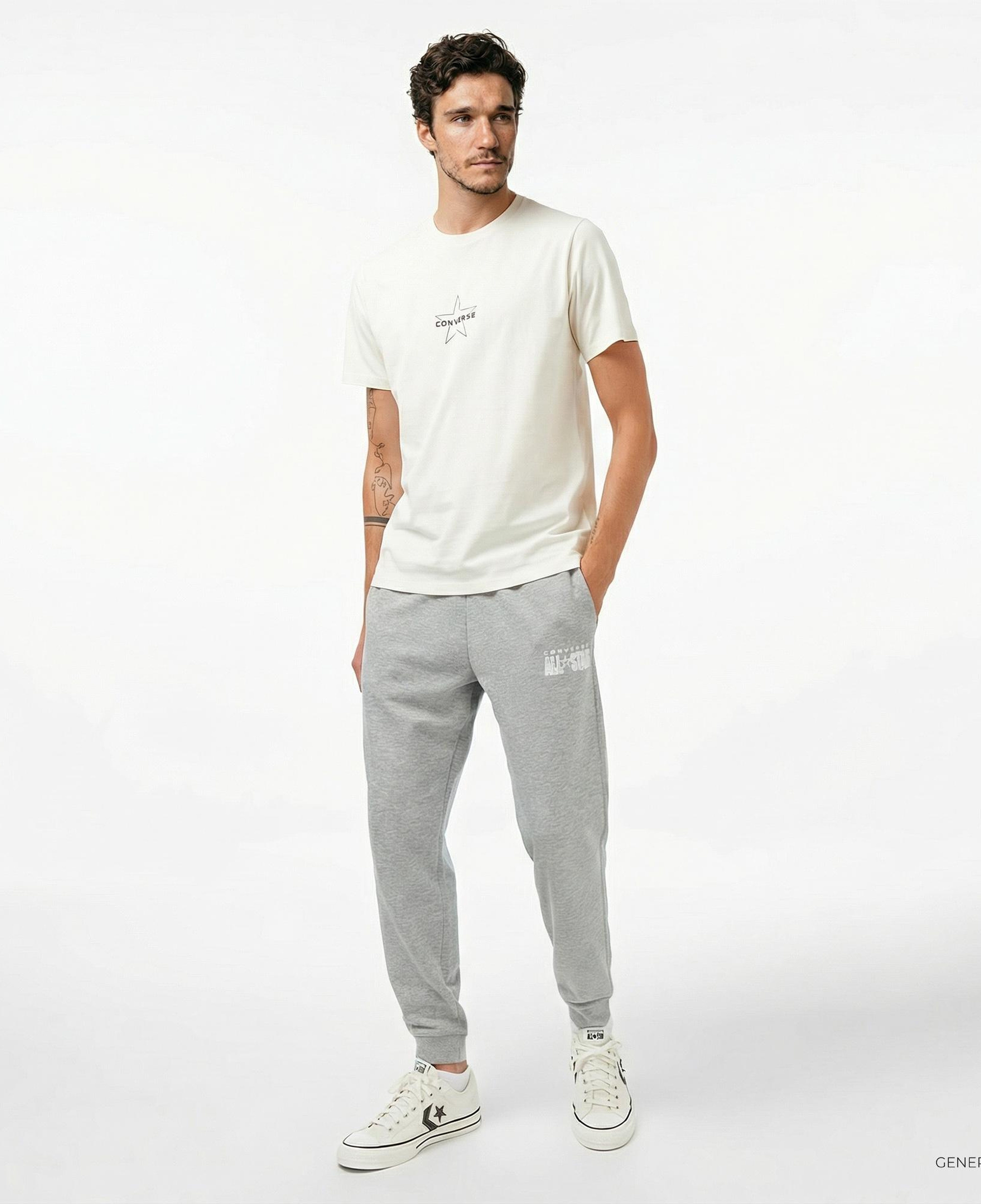 Converse Erkek Krem T-Shirt