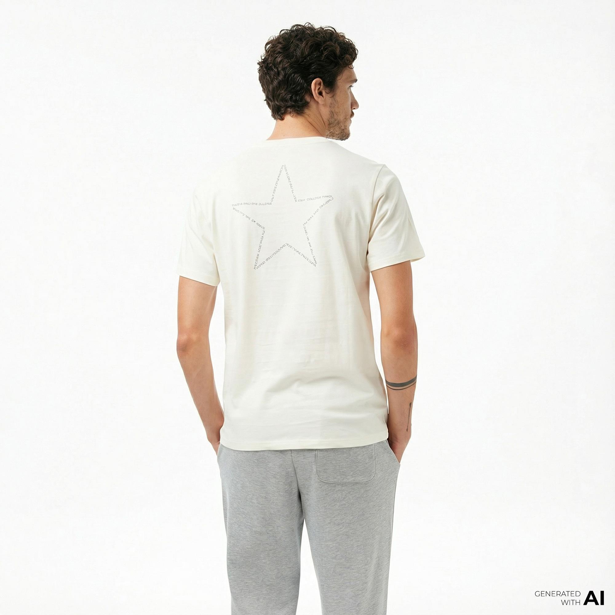 Converse Erkek Krem T-Shirt