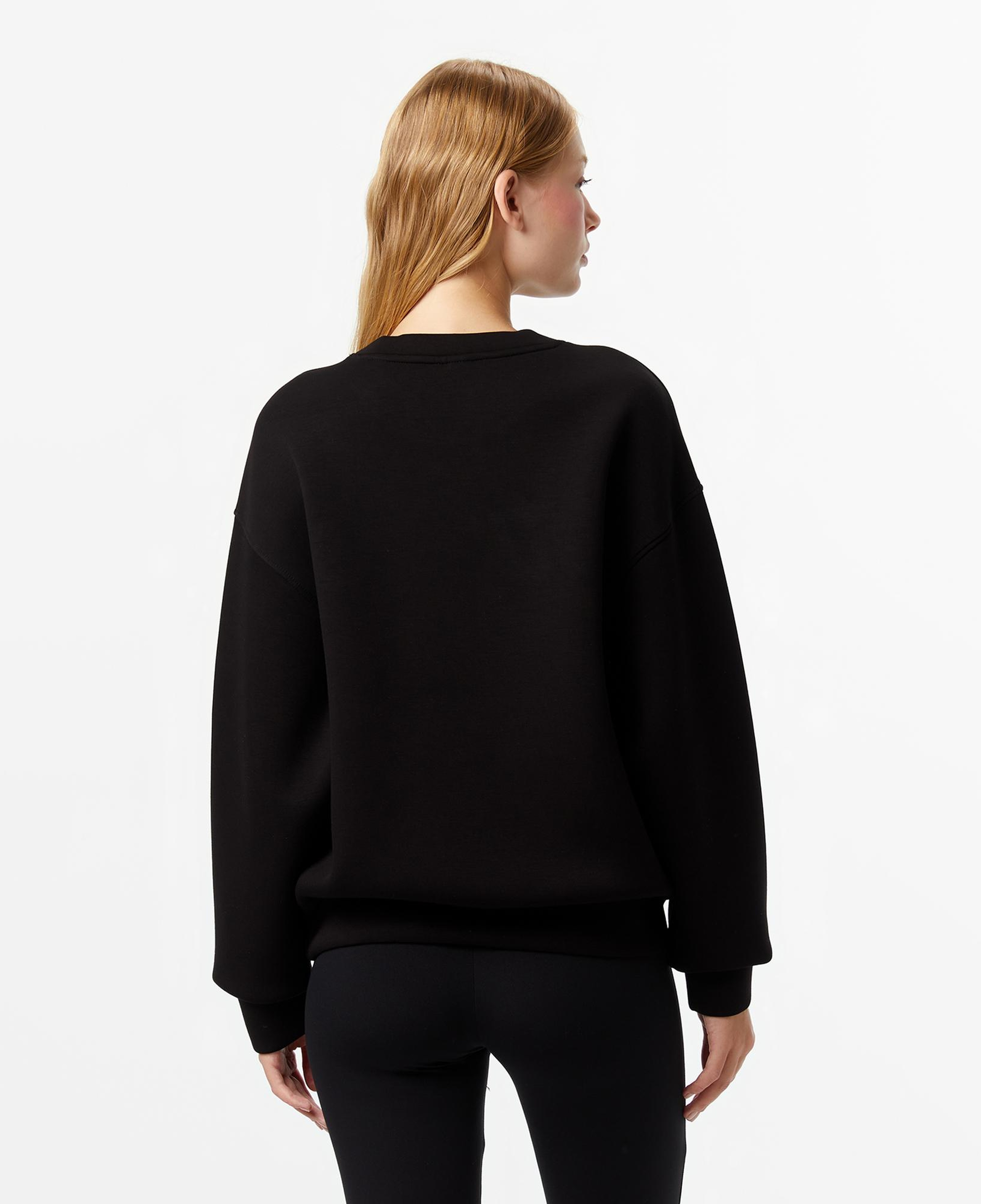 Guess Cecilia Scuba Kadın Siyah Sweatshirt