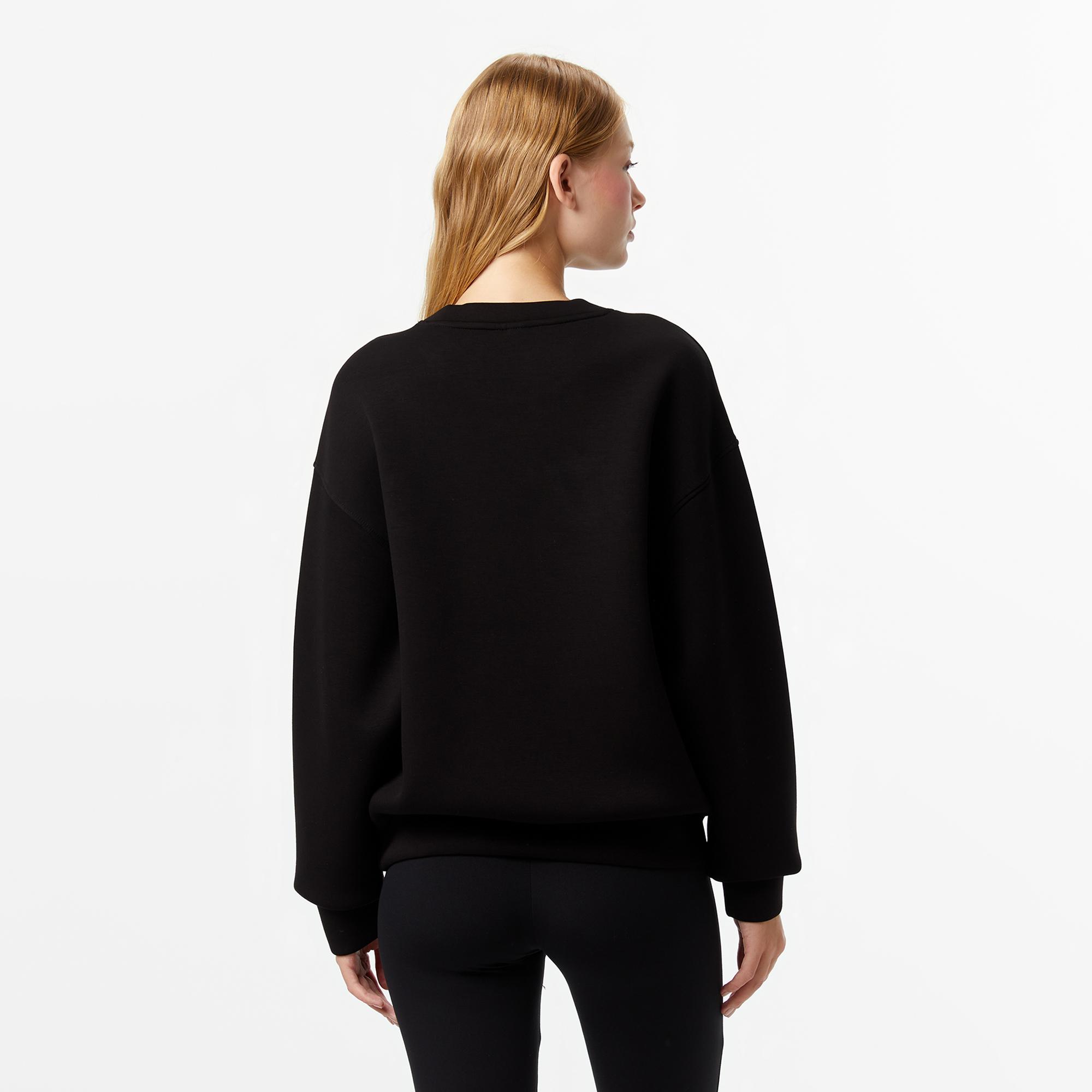 Guess Cecilia Scuba Kadın Siyah Sweatshirt