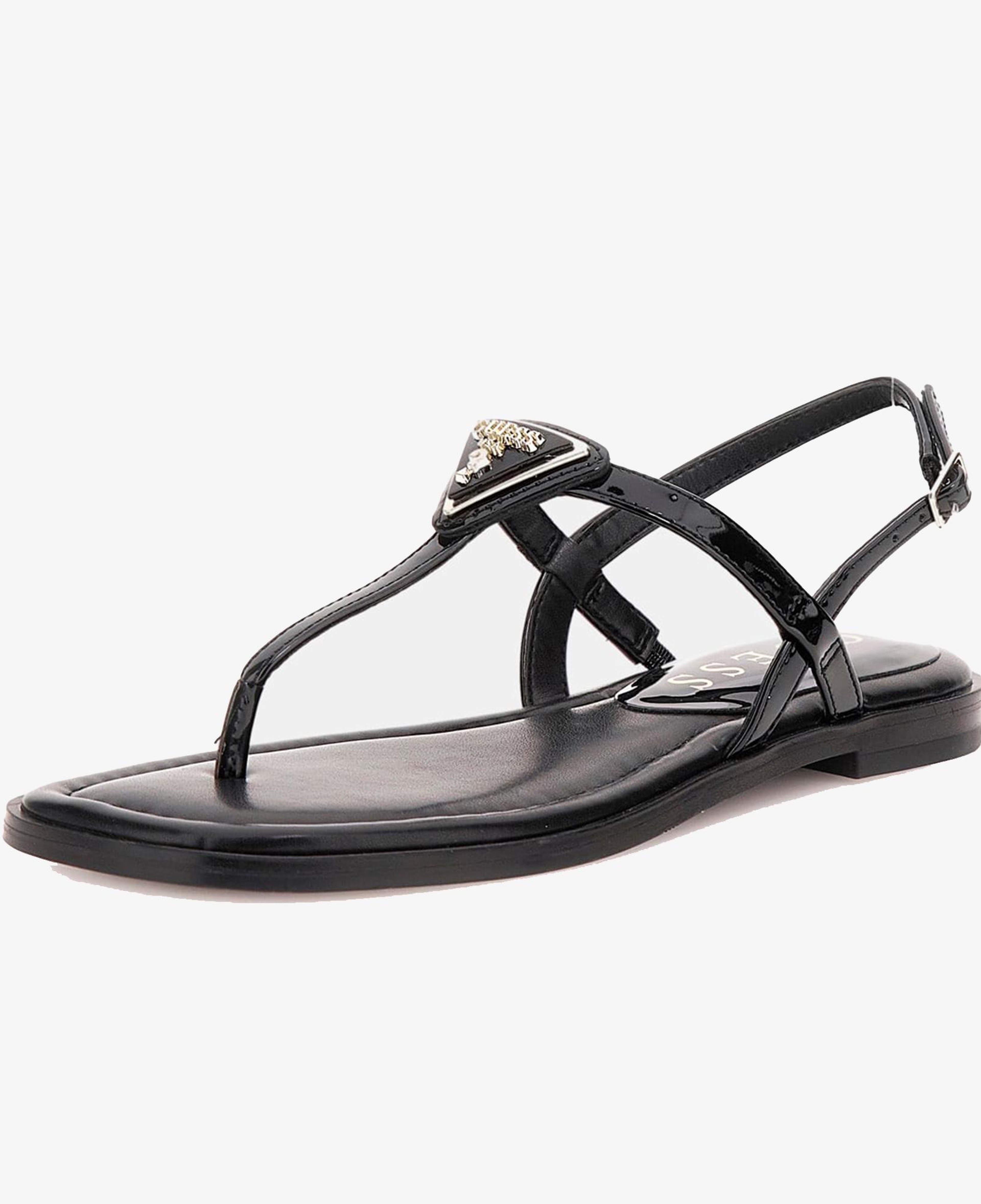 Guess Rainey 4 Patent Kadın Siyah Sandalet