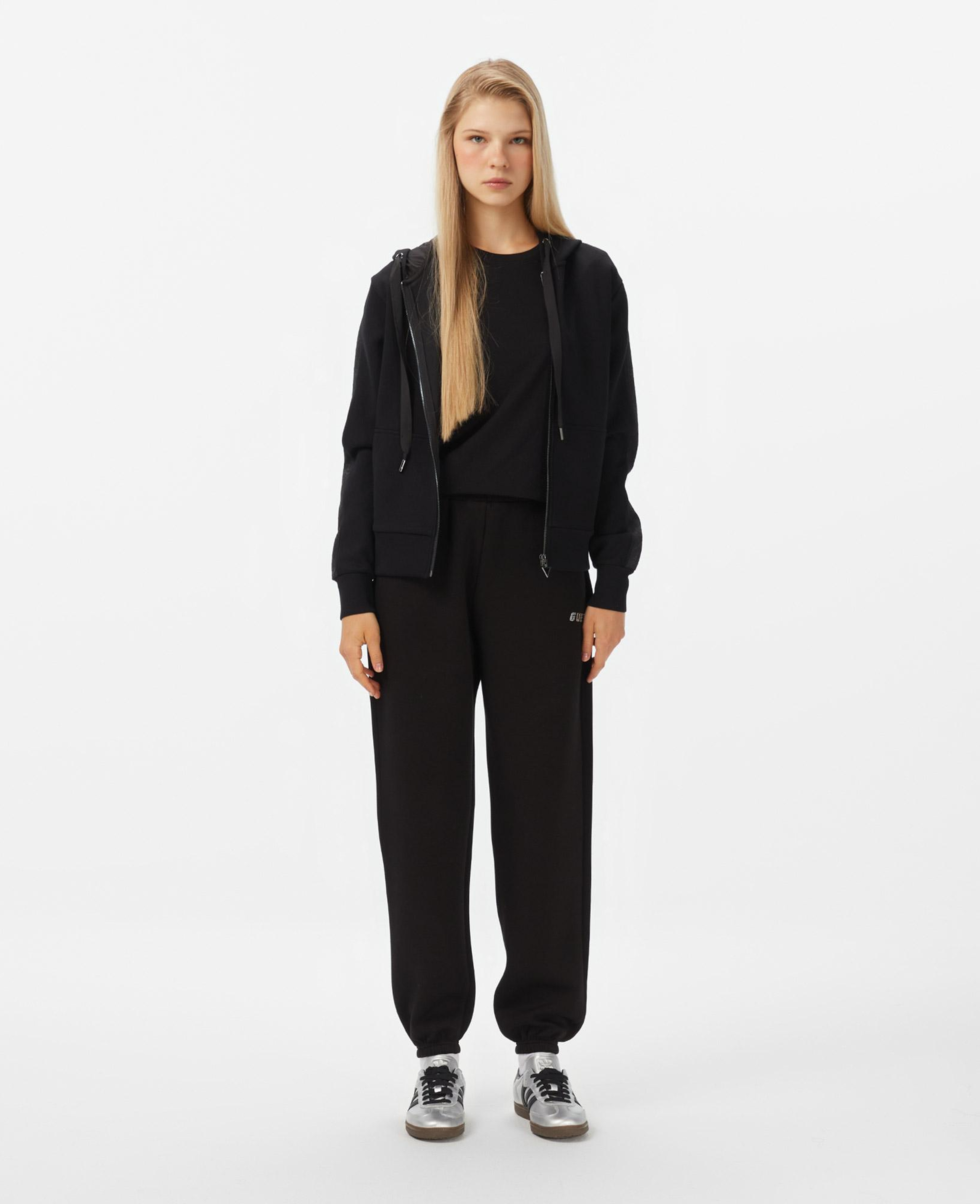 Guess New Hooded Scuba Kadın Siyah Hoodie