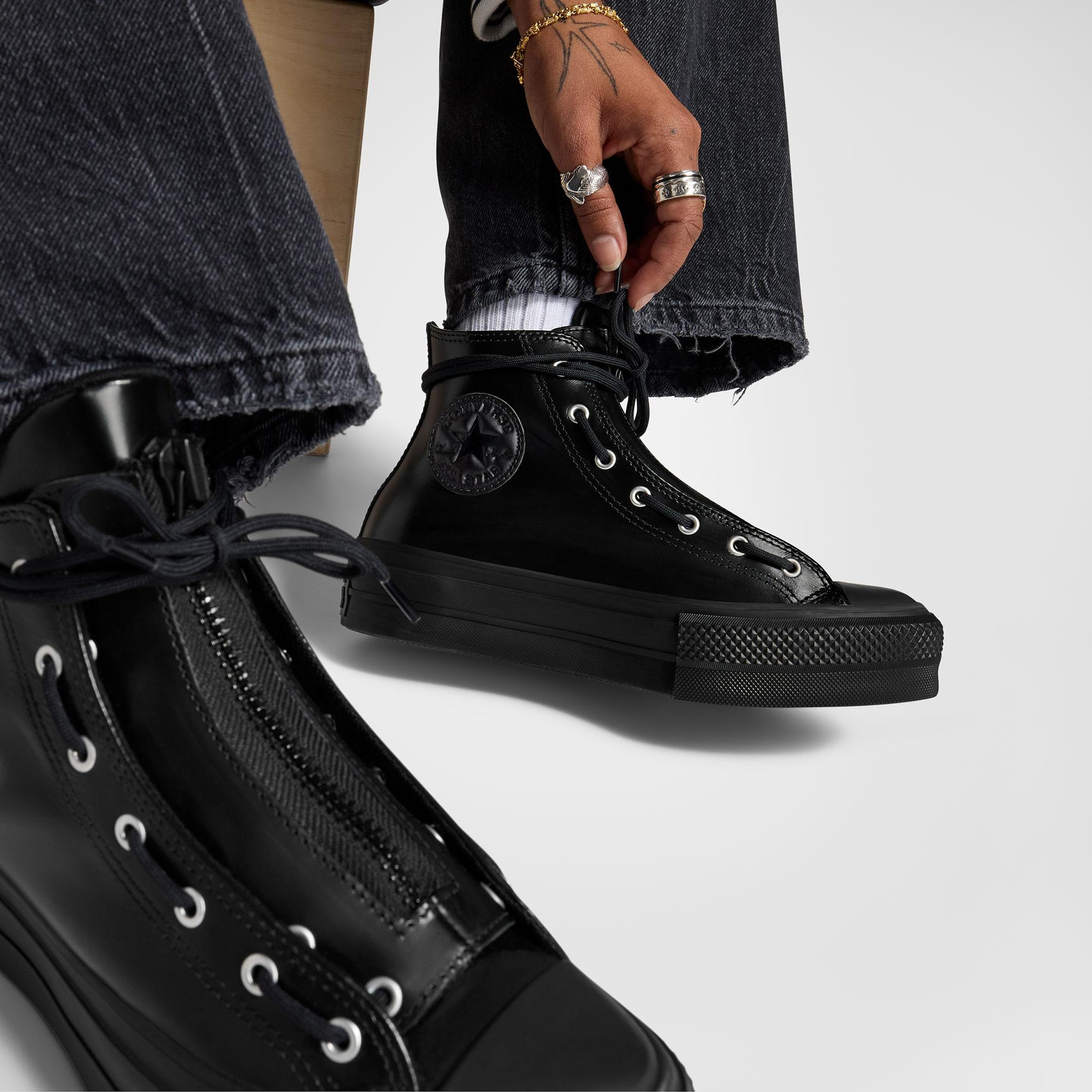 Converse Chuck Taylor All Star Lift Kadın Siyah Deri Bot