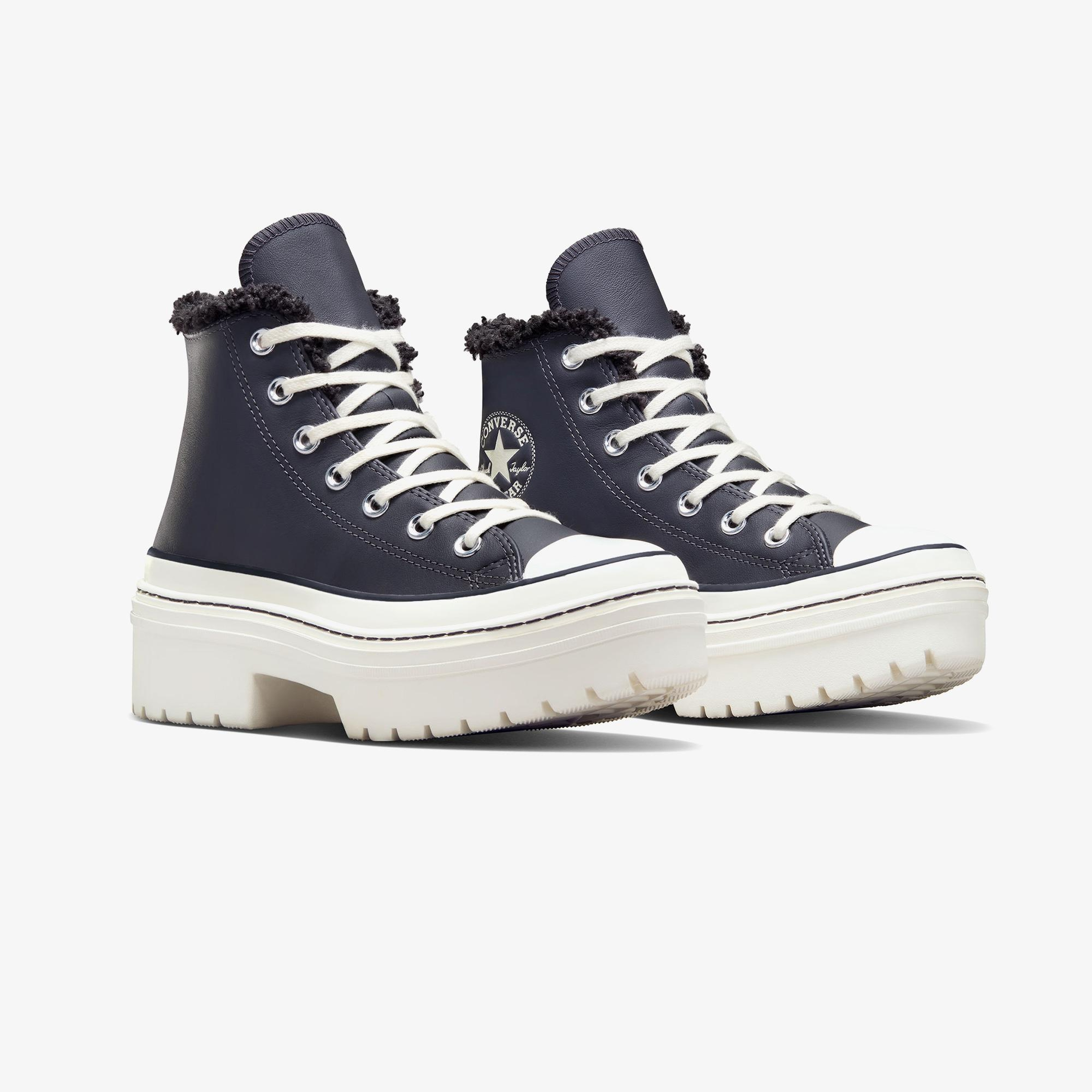 Converse Chuck Taylor All Star Lugged Lift Kadın Lacivert Deri Platform Bot