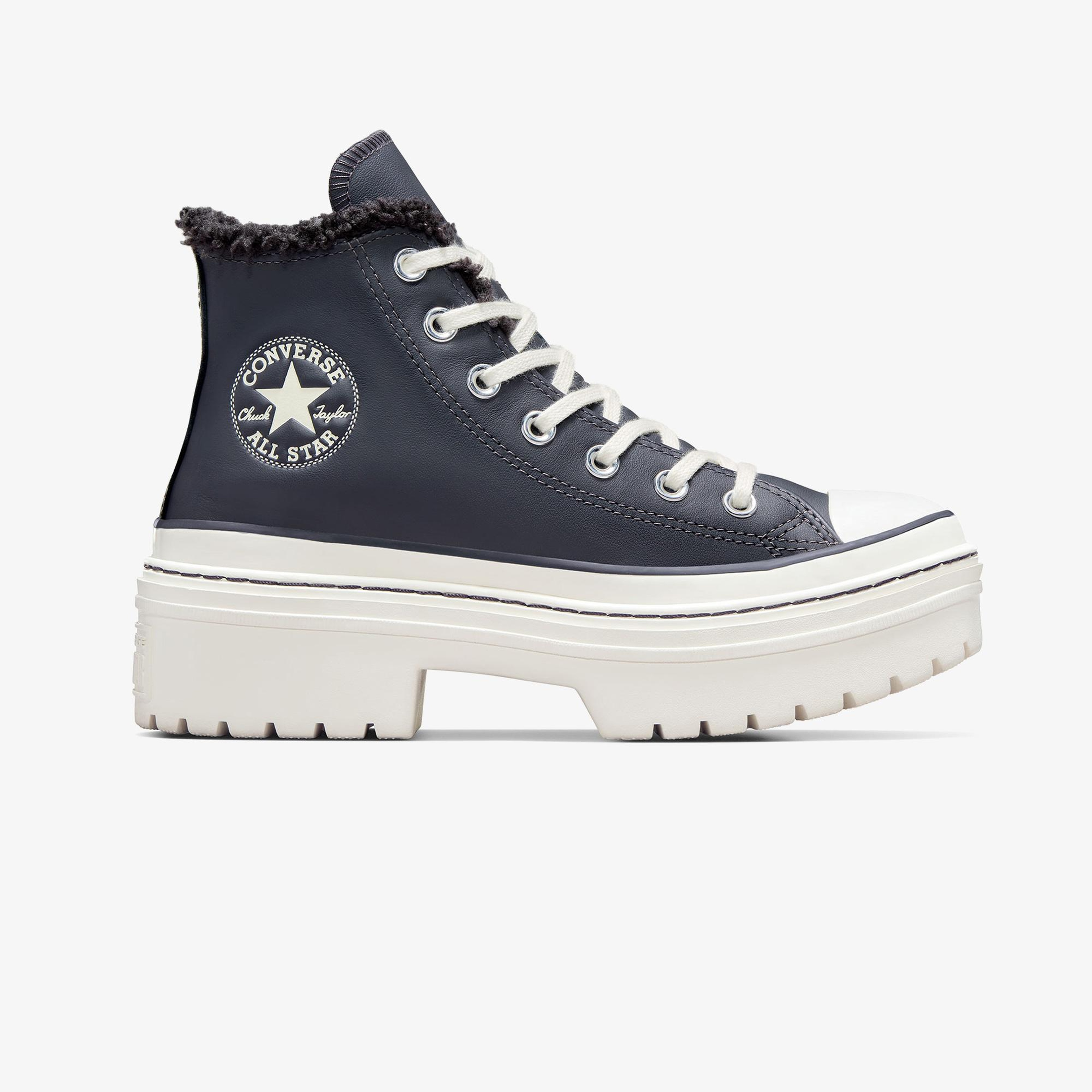 Converse Chuck Taylor All Star Lugged Lift Kadın Lacivert Deri Platform Bot