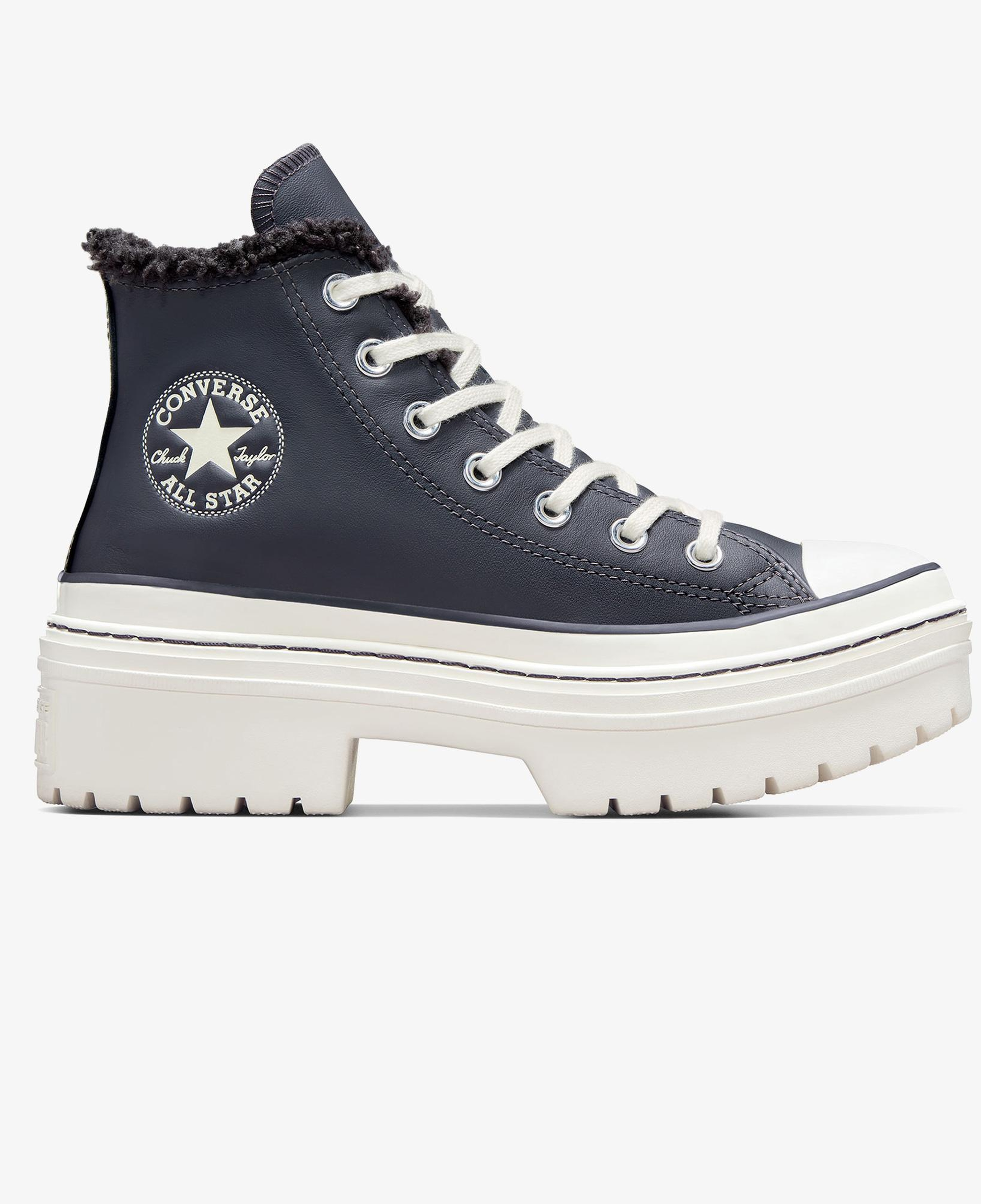 Converse Chuck Taylor All Star Lugged Lift Kadın Lacivert Deri Platform Bot