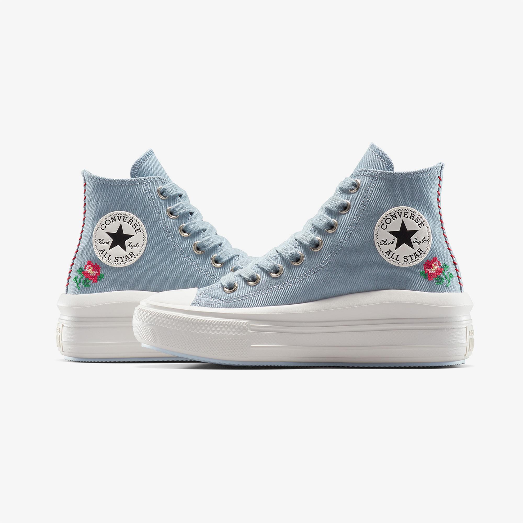 Converse Chuck Taylor All Star Motion Rose Kadın Mavi Platform Sneaker