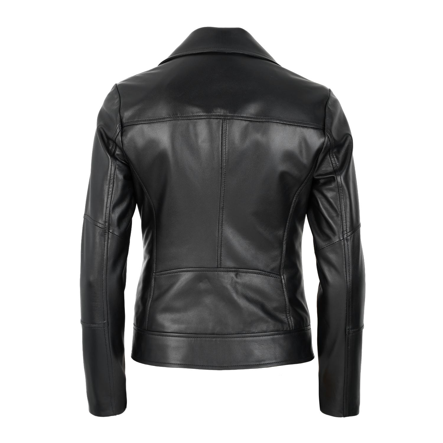 Beatrix Kadın Deri Biker Ceket