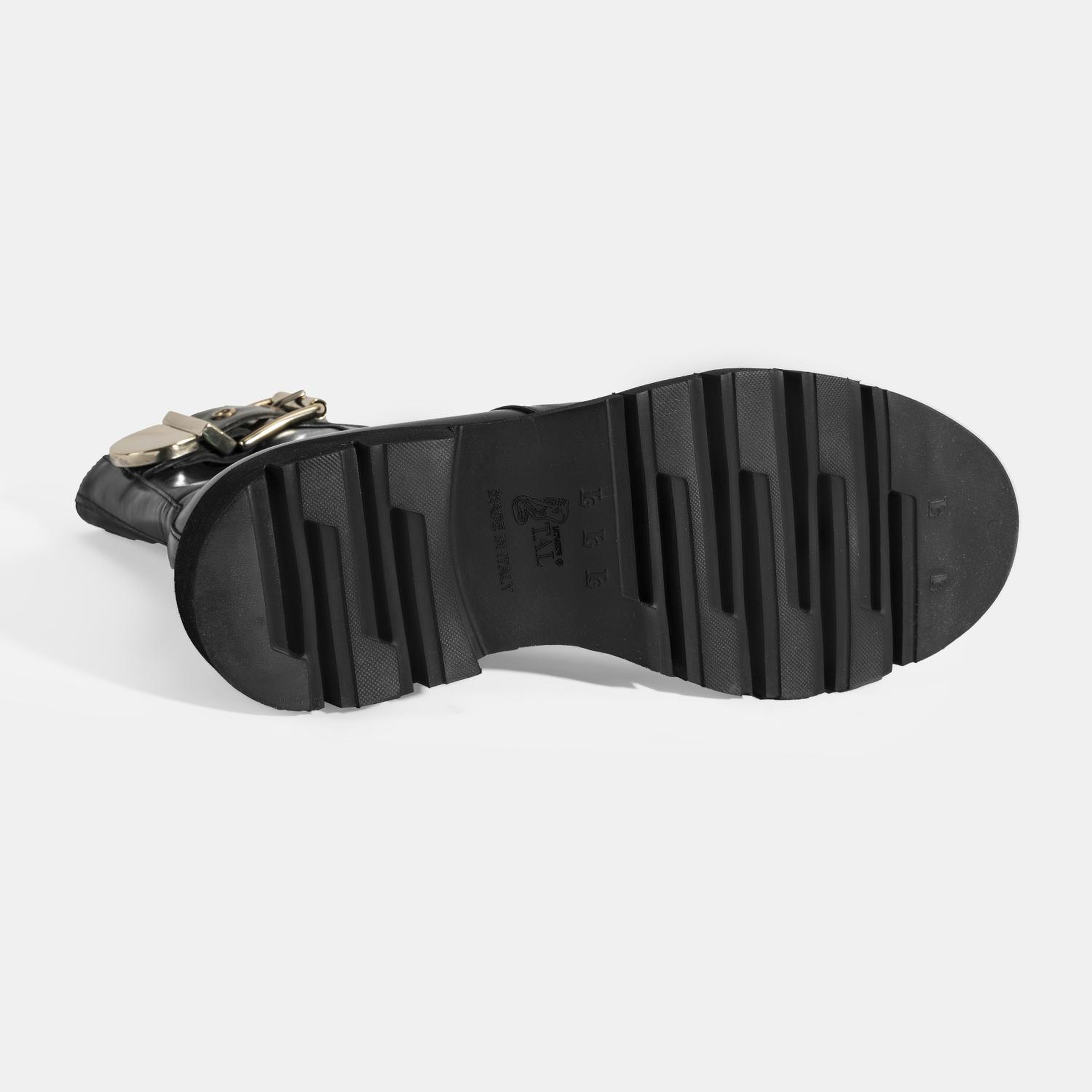 Luca Grossi Kadın Siyah Metal Tokalı Deri Bot