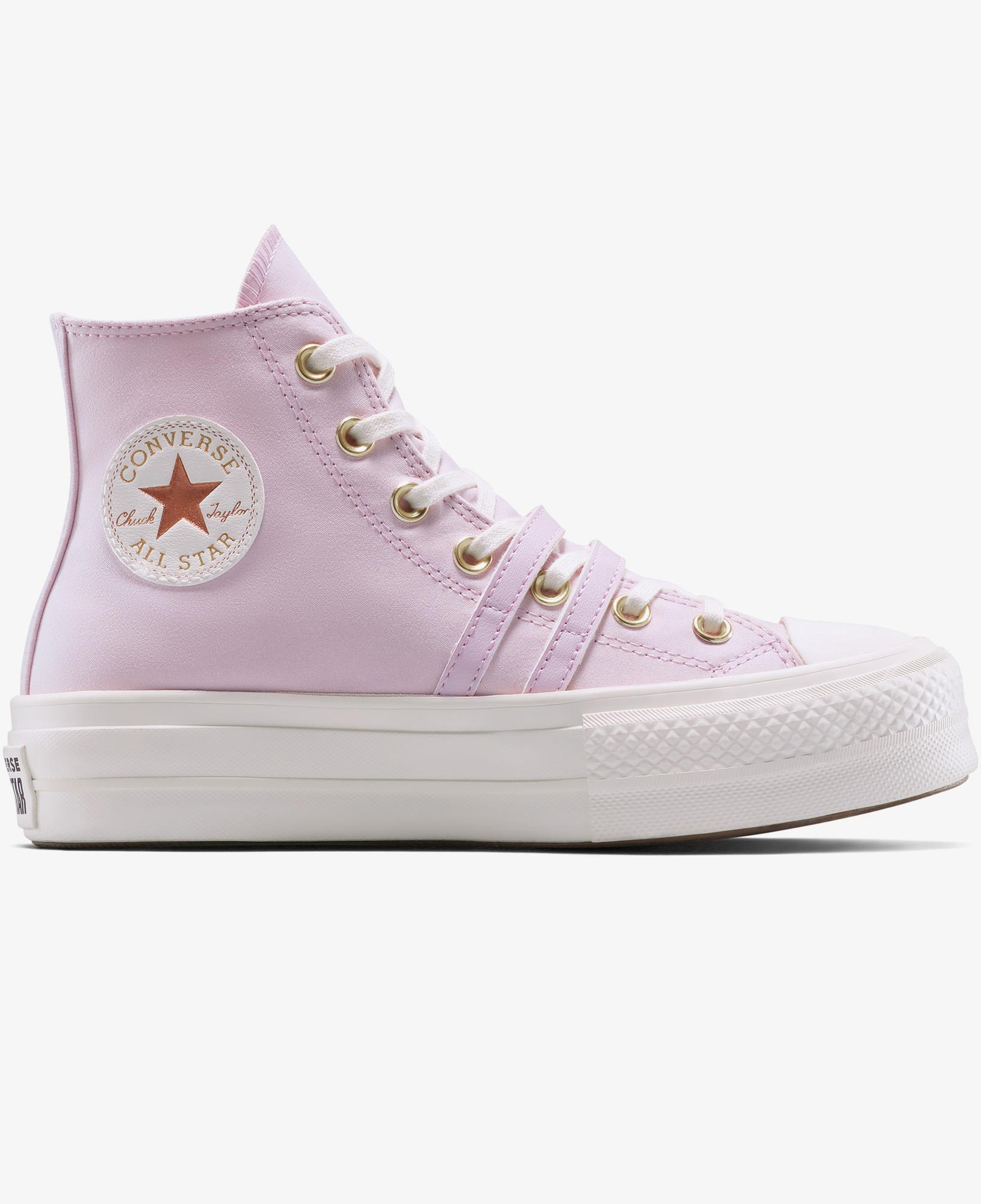 Converse Chuck Taylor All Star Lift Platform Buckle Unisex Pembe Sneaker