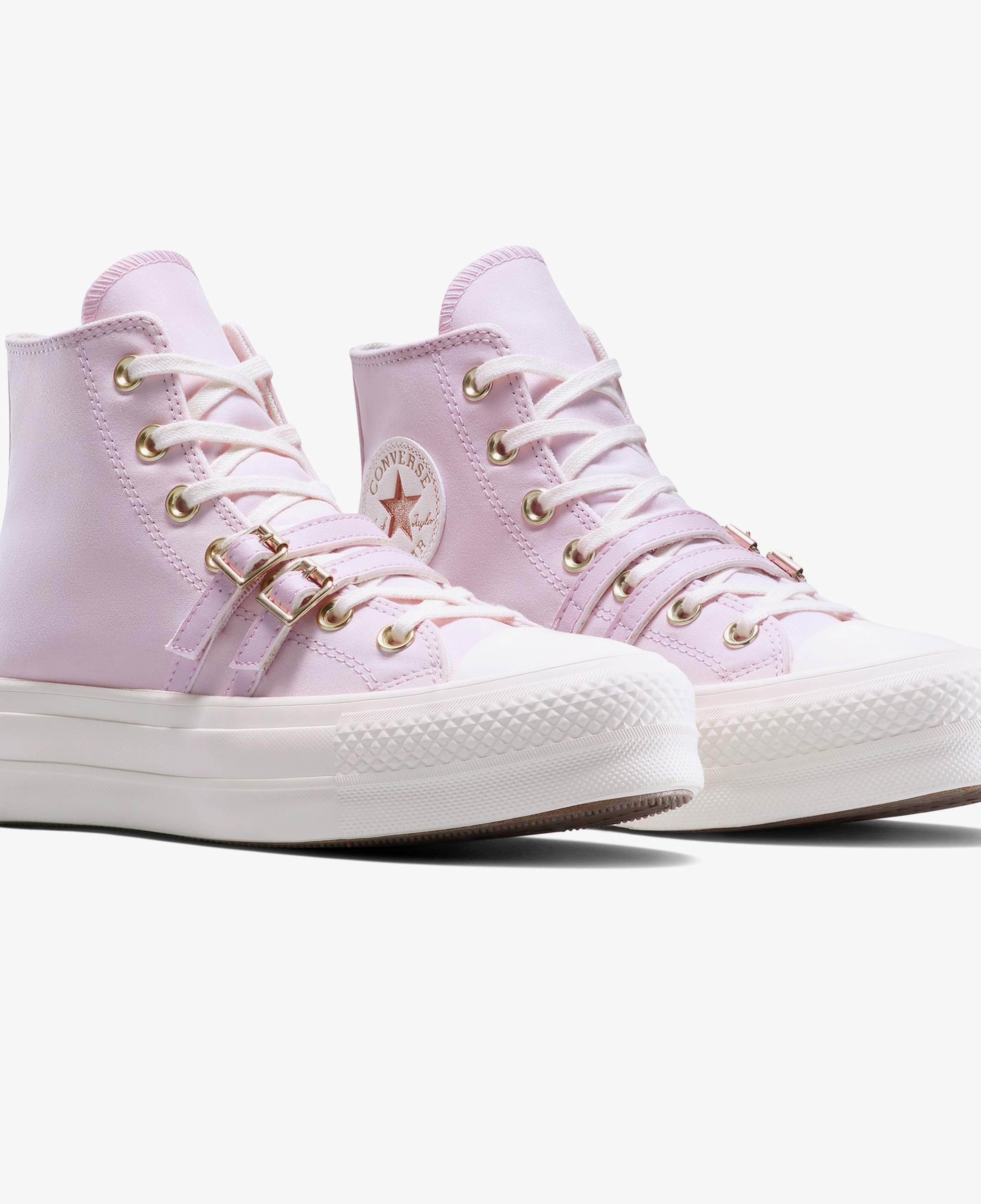 Converse Chuck Taylor All Star Lift Platform Buckle Unisex Pembe Sneaker