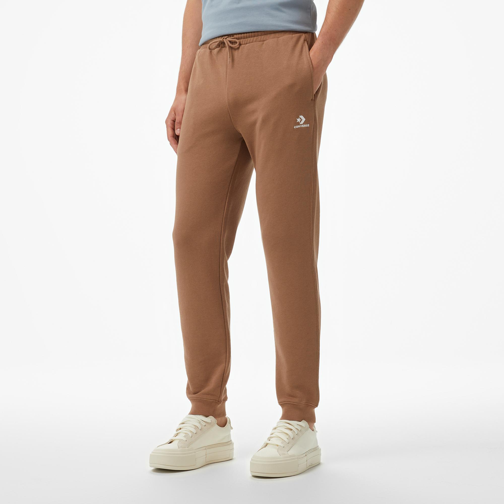 Converse Go-To Embroidered Star Chevron Unisex Kahverengi Eşofman Altı