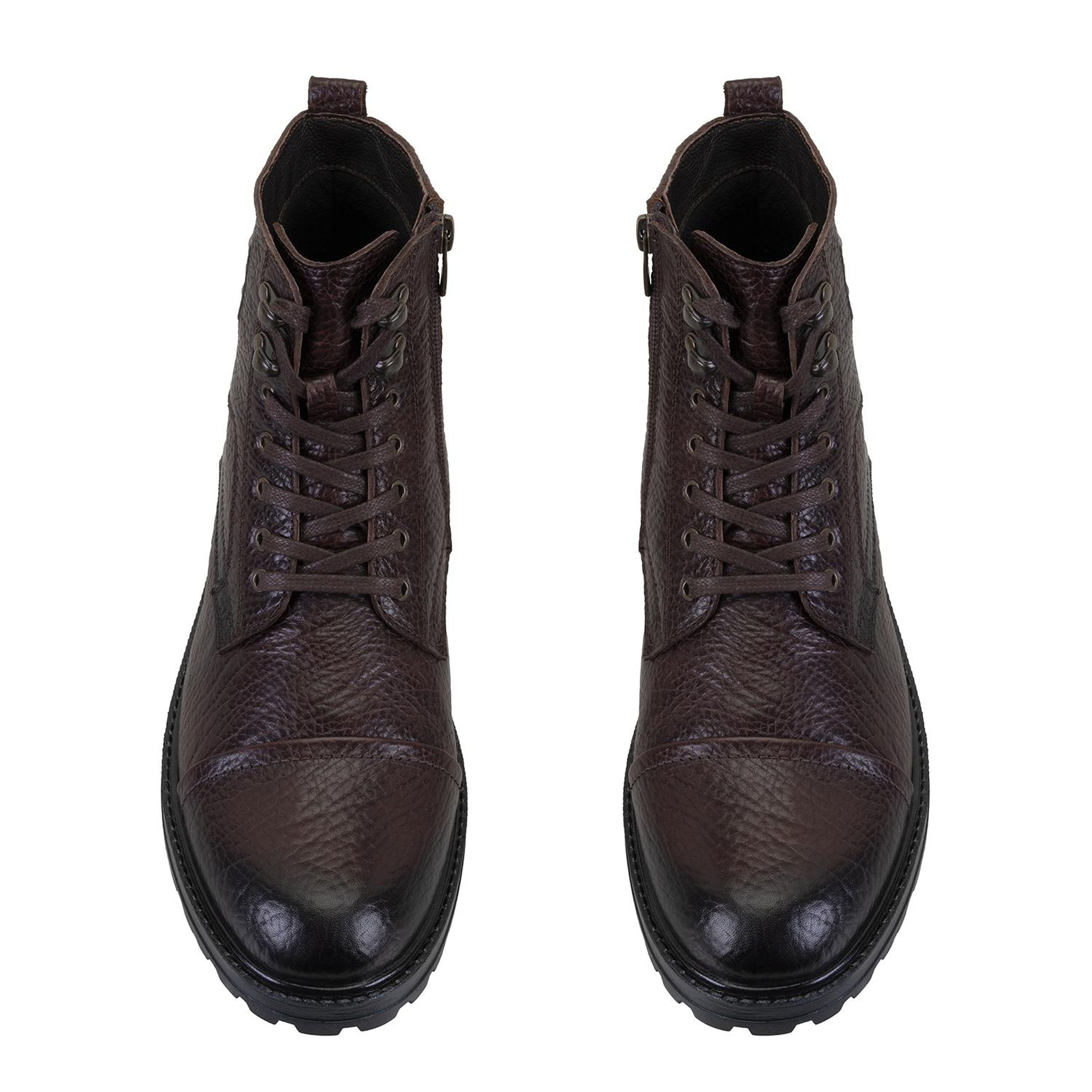 Bradyn Kahve Erkek Fermuarlı Deri Bot