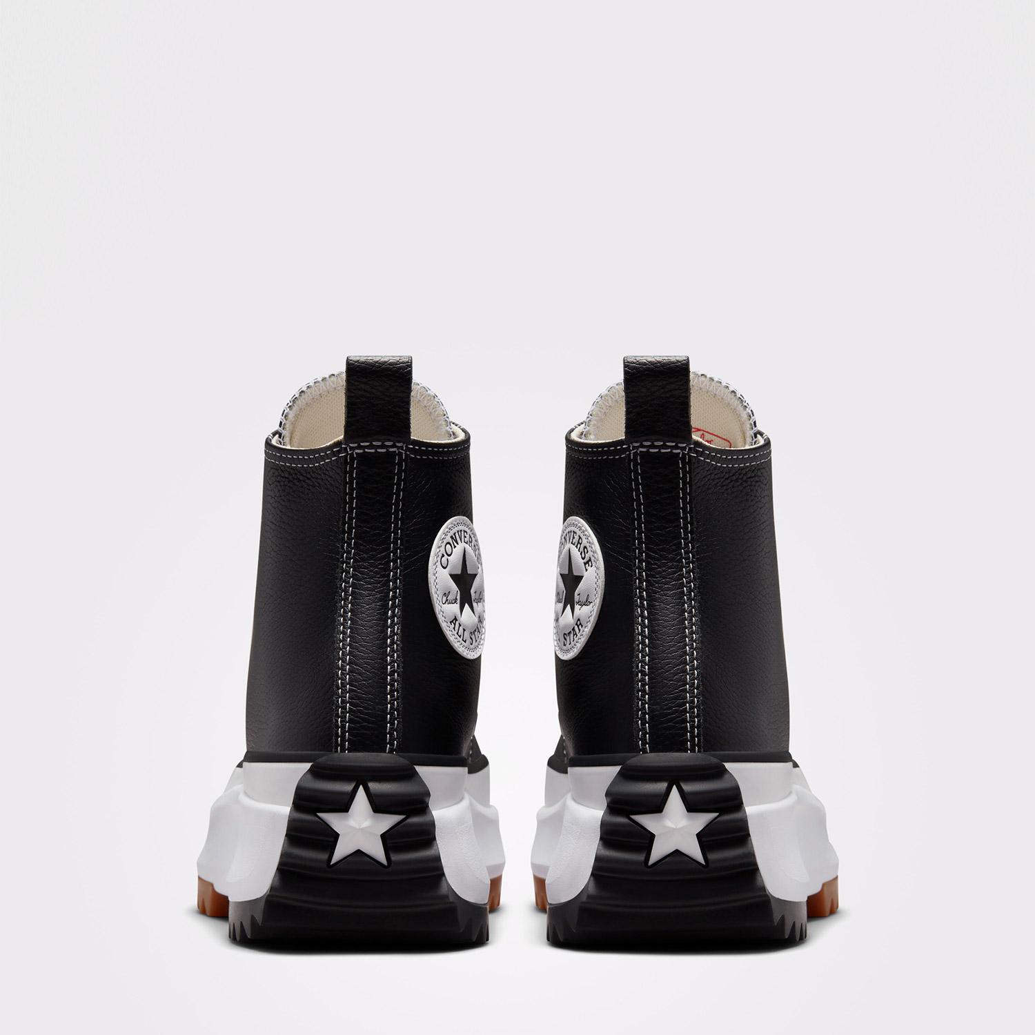 Converse Run Star Hike Foundational Unisex Siyah Deri Platform Sneaker