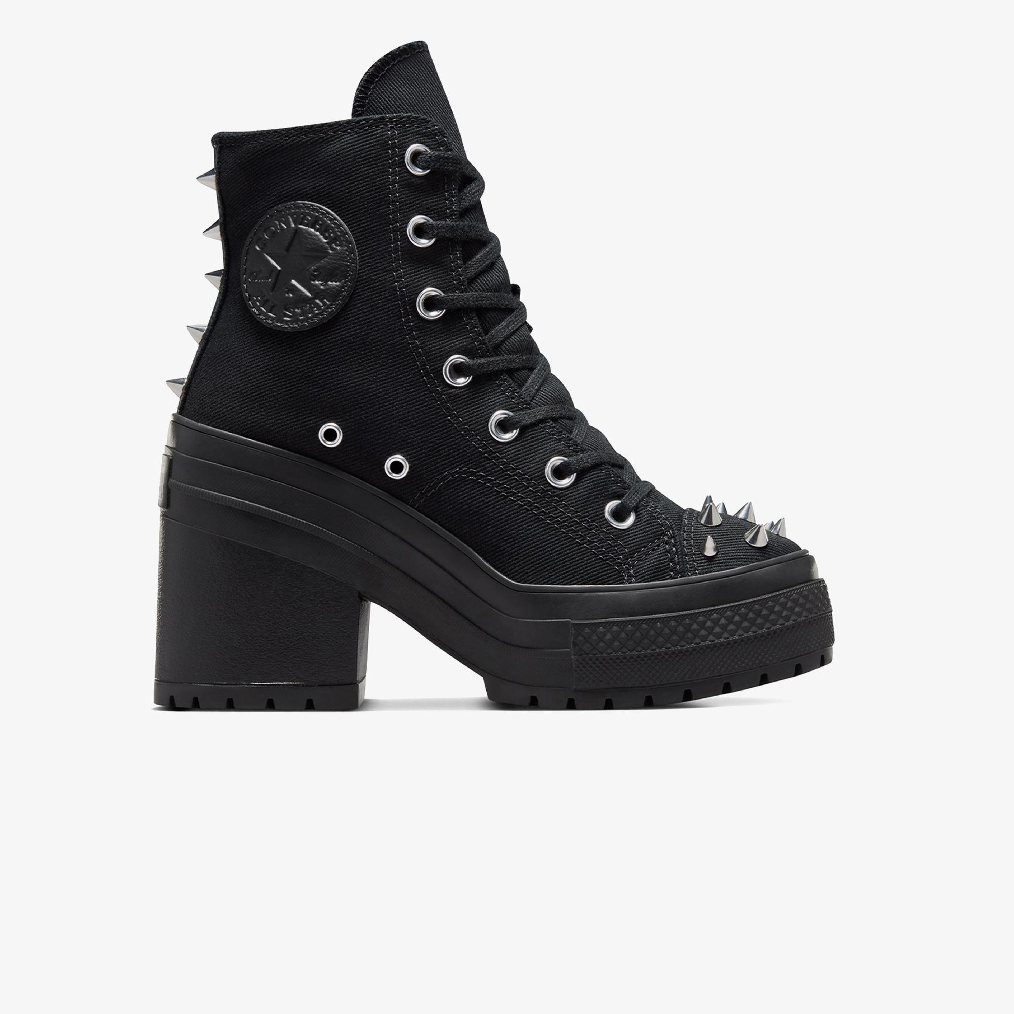 Converse Chuck 70 De Luxe Heel Studded Kadın Siyah Platform Sneaker
