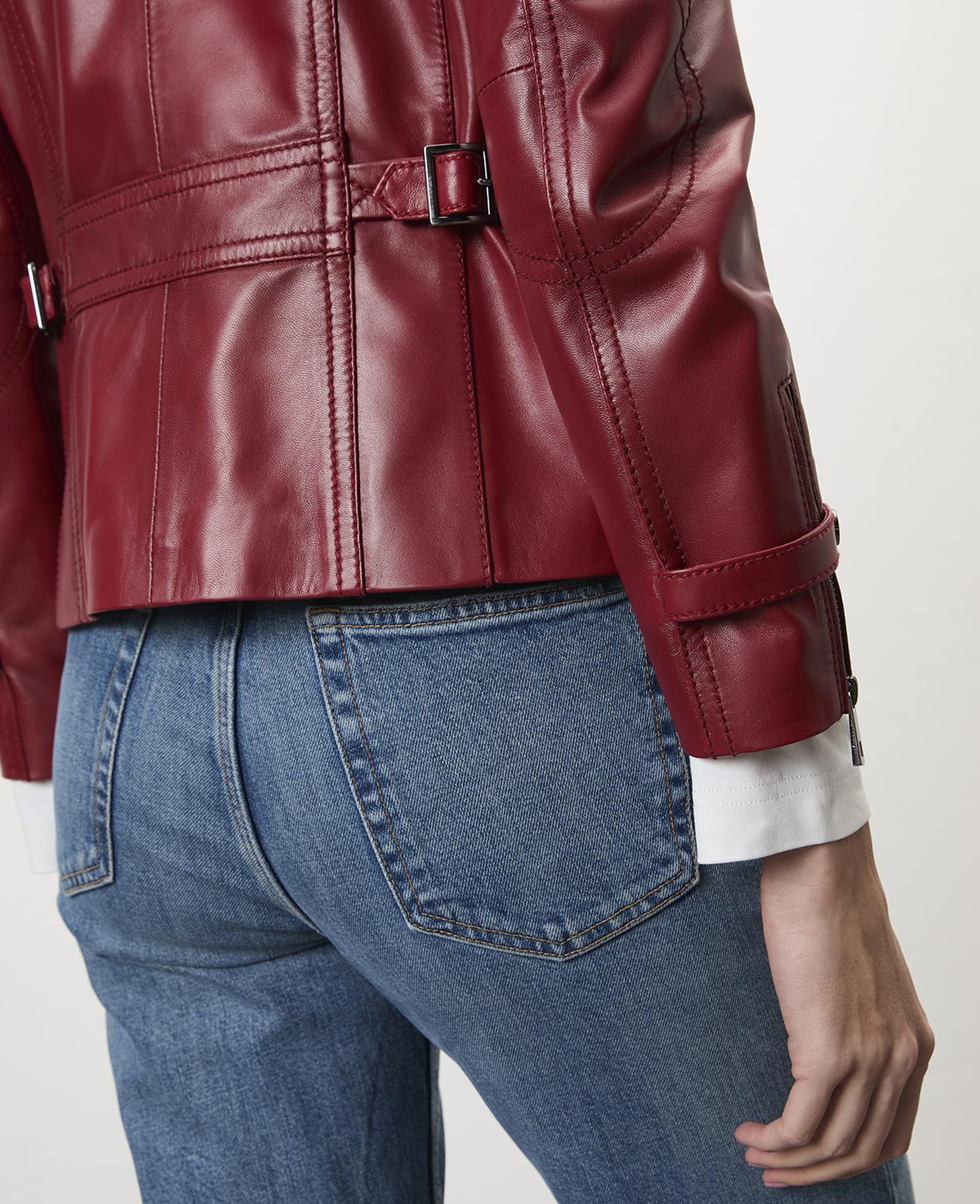 Briellen Kırmızı Kadın Deri Mont