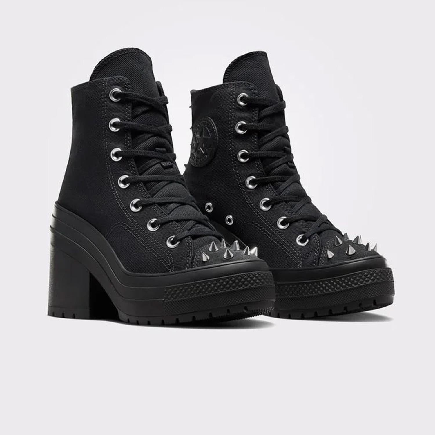 Converse Chuck 70 De Luxe Heel Studded Kadın Siyah Platform Sneaker