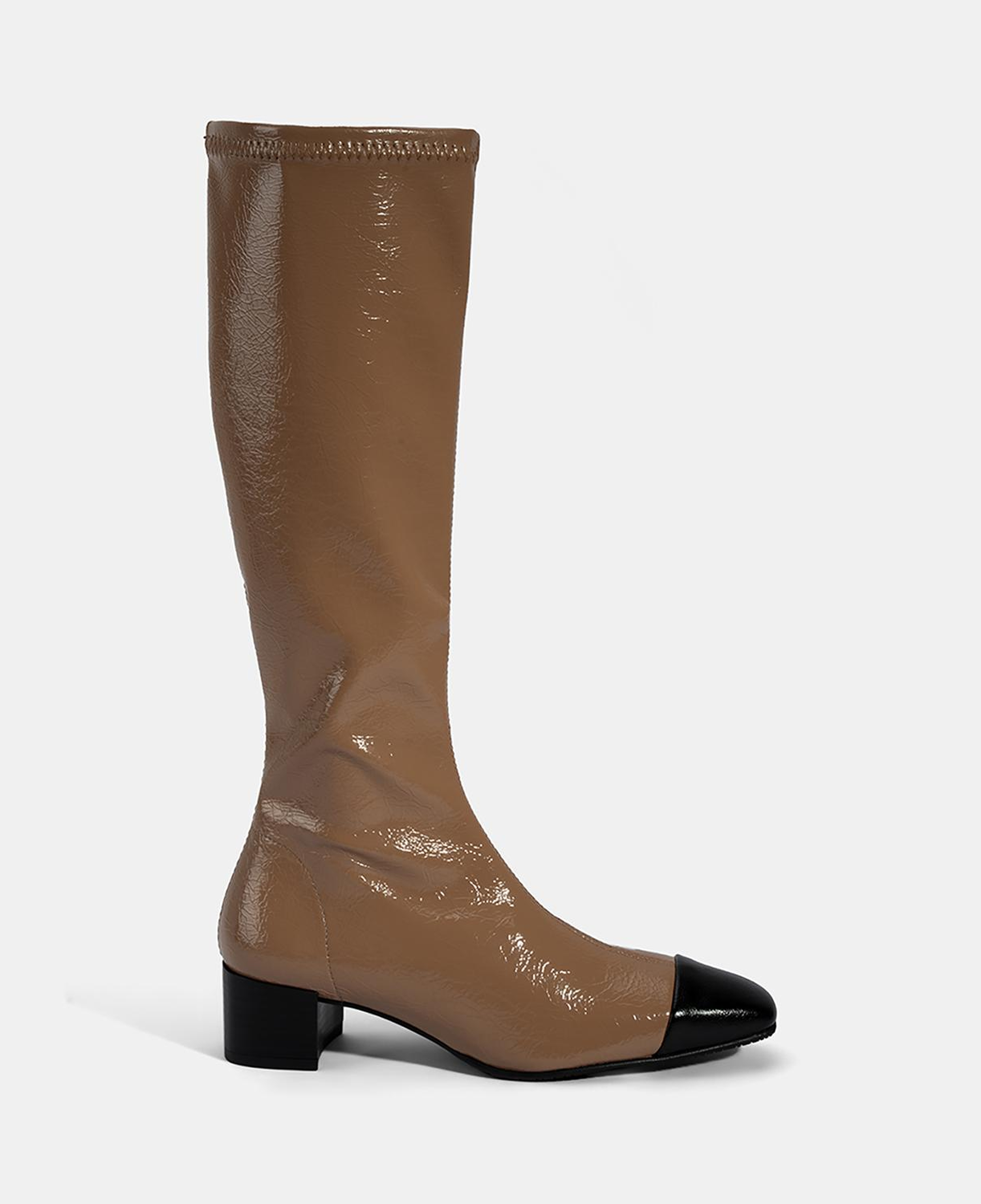 Kadın Taba Kalın Topuklu Stretch Çizme