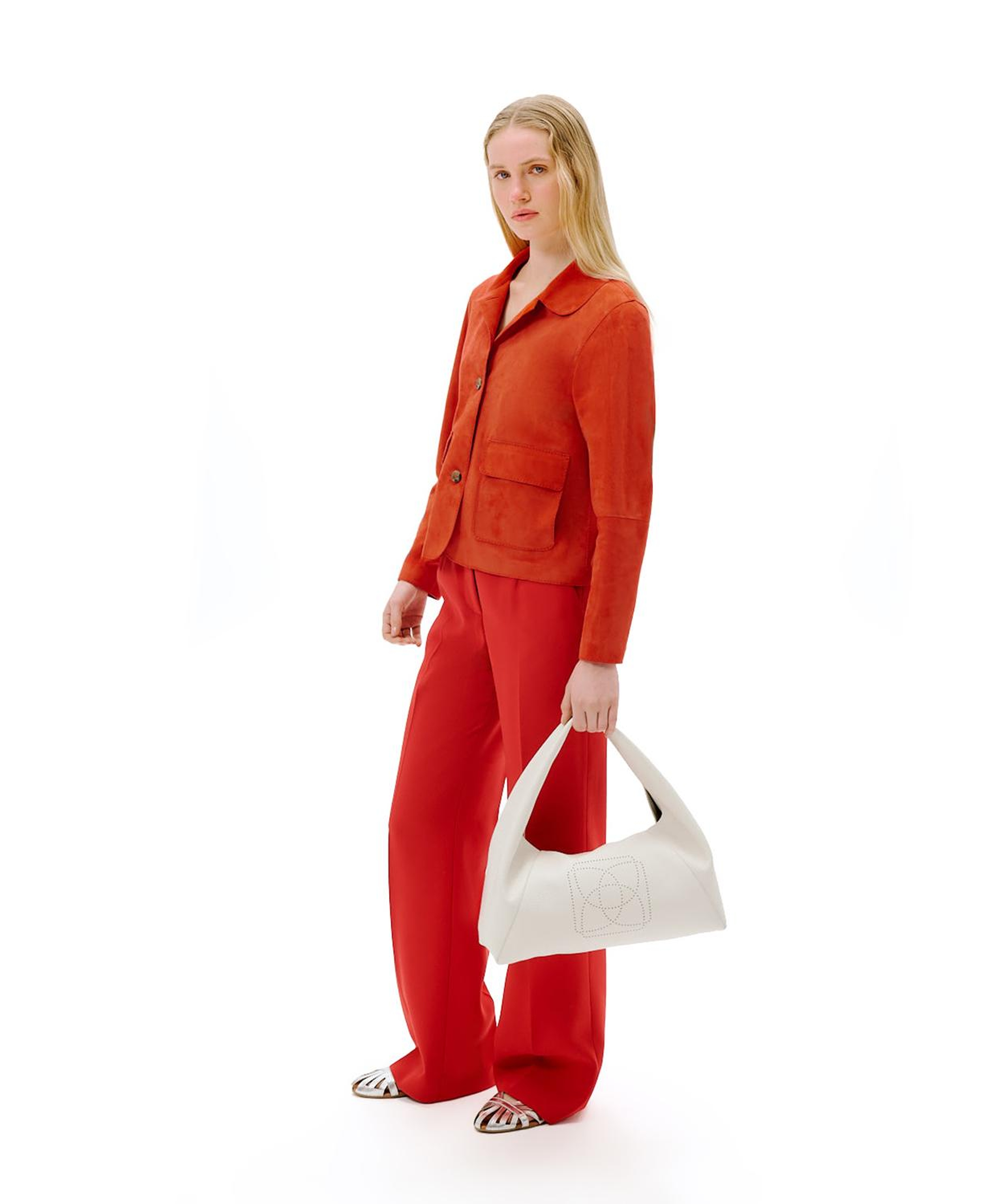 Limited Edition Kadın Kırmızı Süet Kısa Ceket