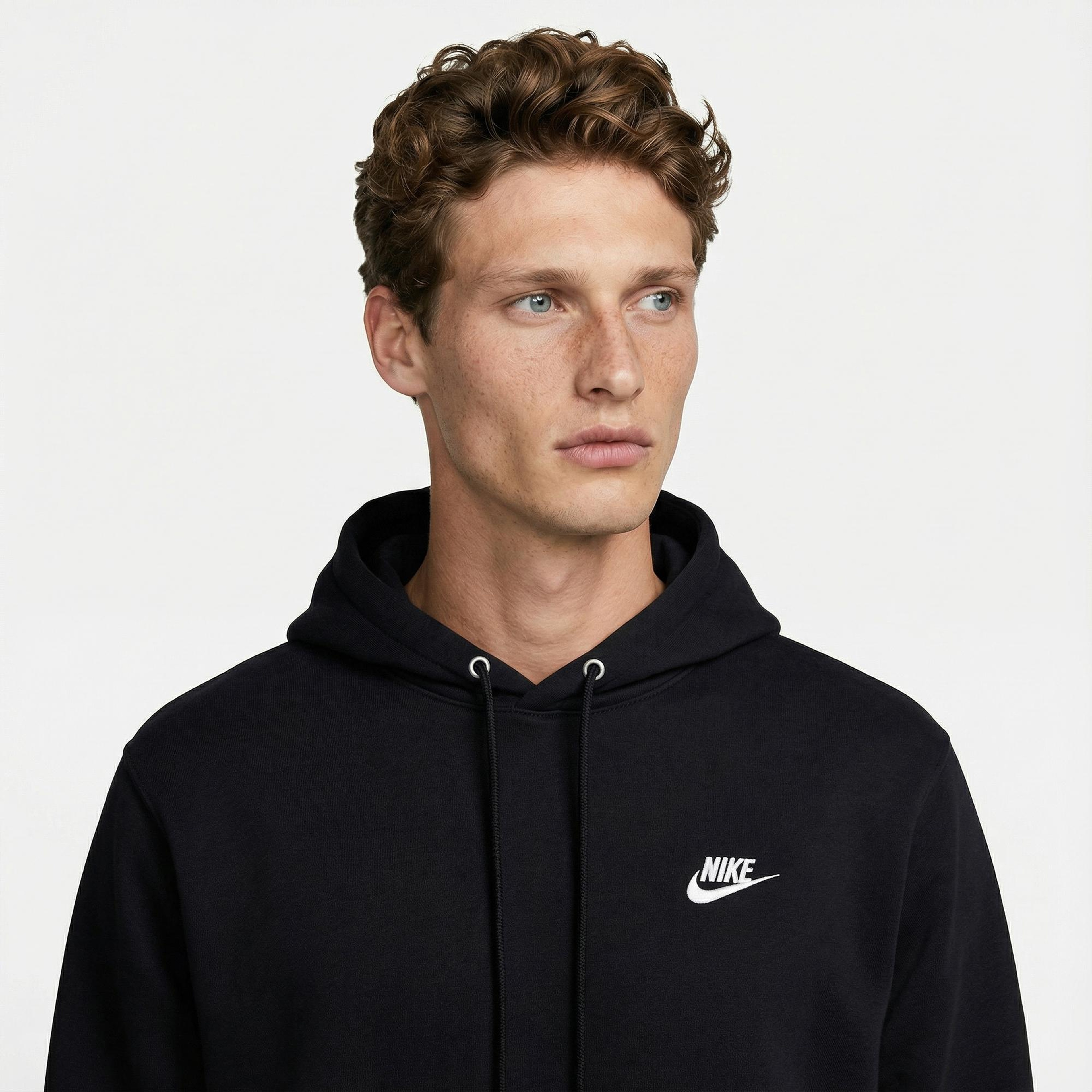 Nike Club Erkek Siyah Hoodie