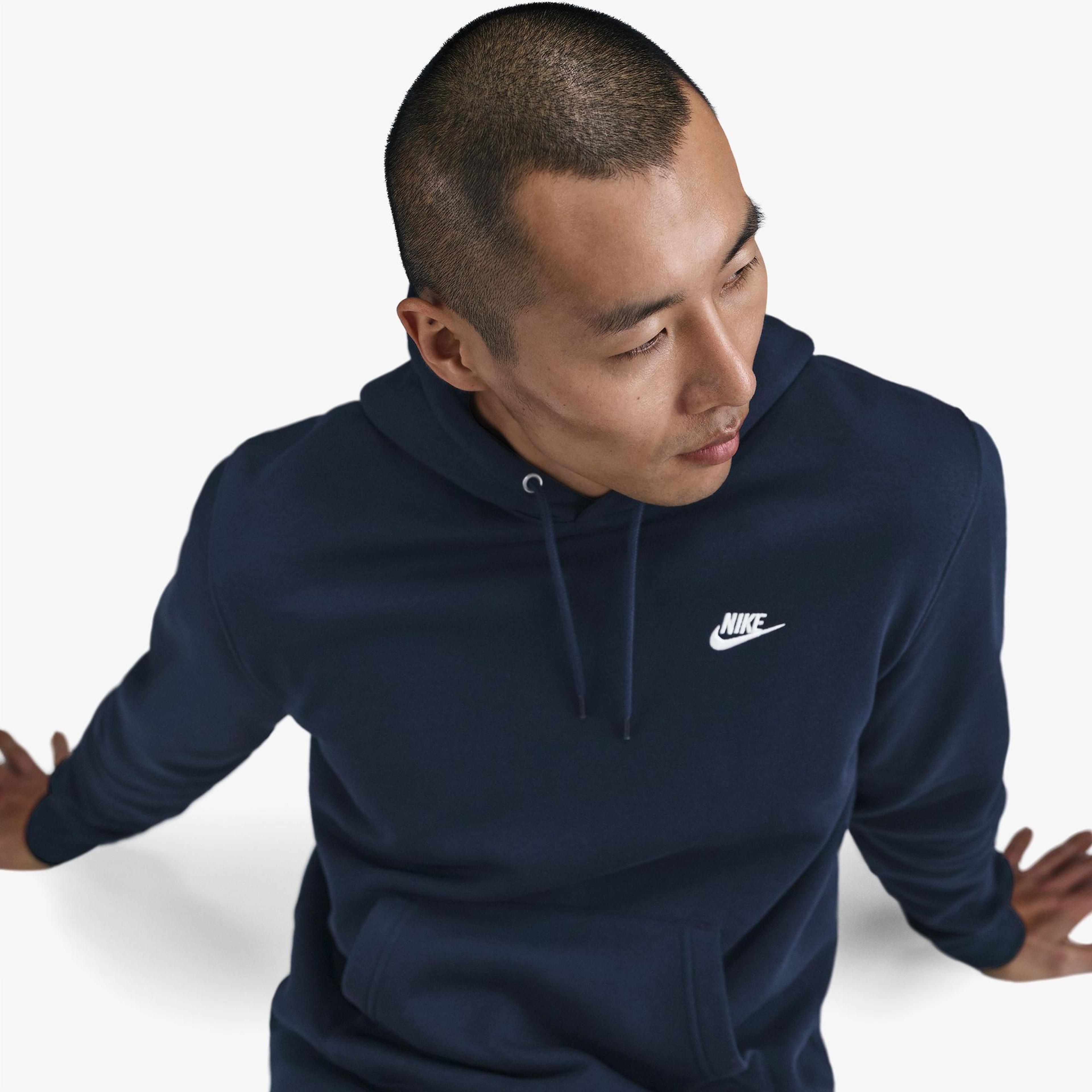 Nike Club Pullover Fleece Erkek Lacivert Hoodie