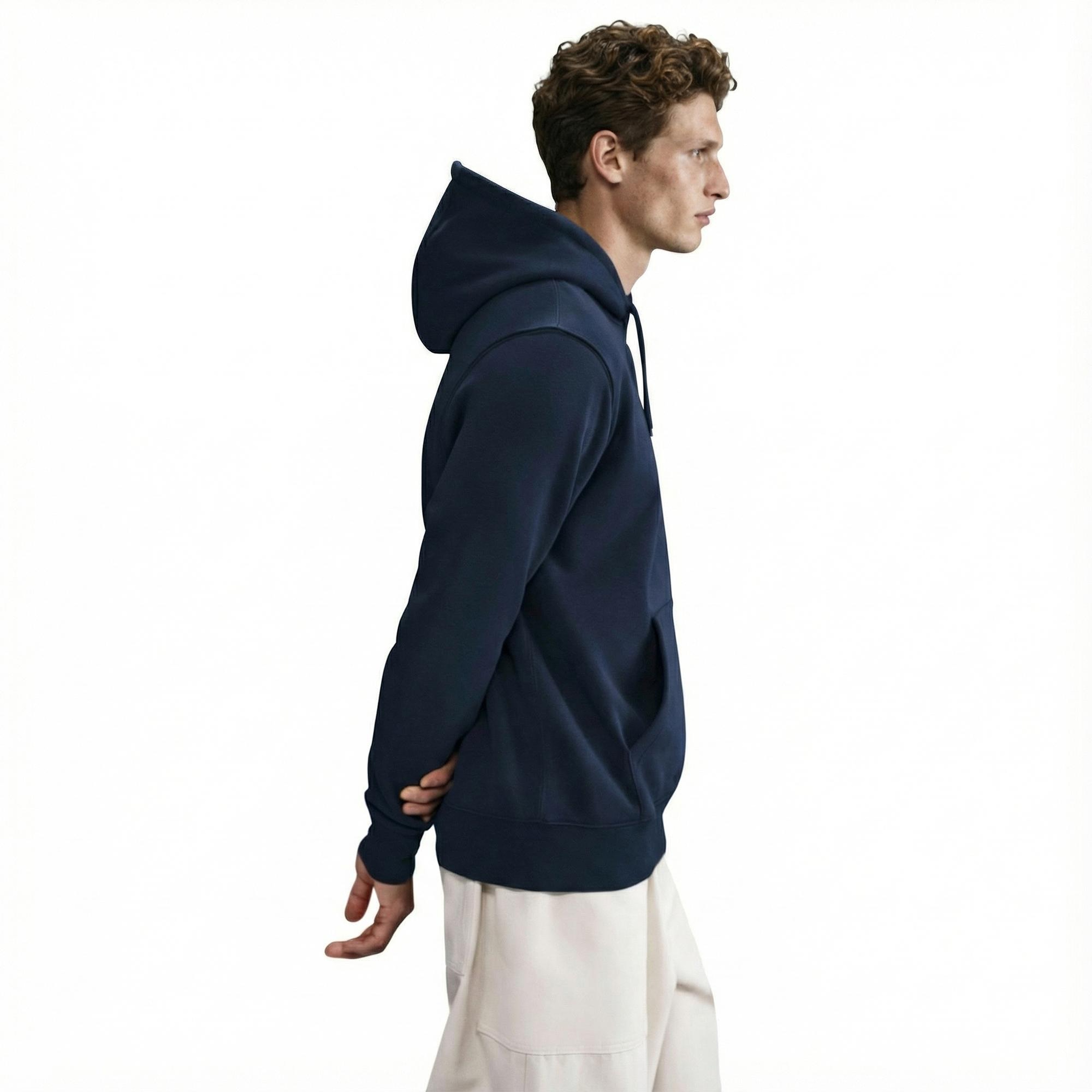 Nike Club Pullover Fleece Erkek Lacivert Hoodie