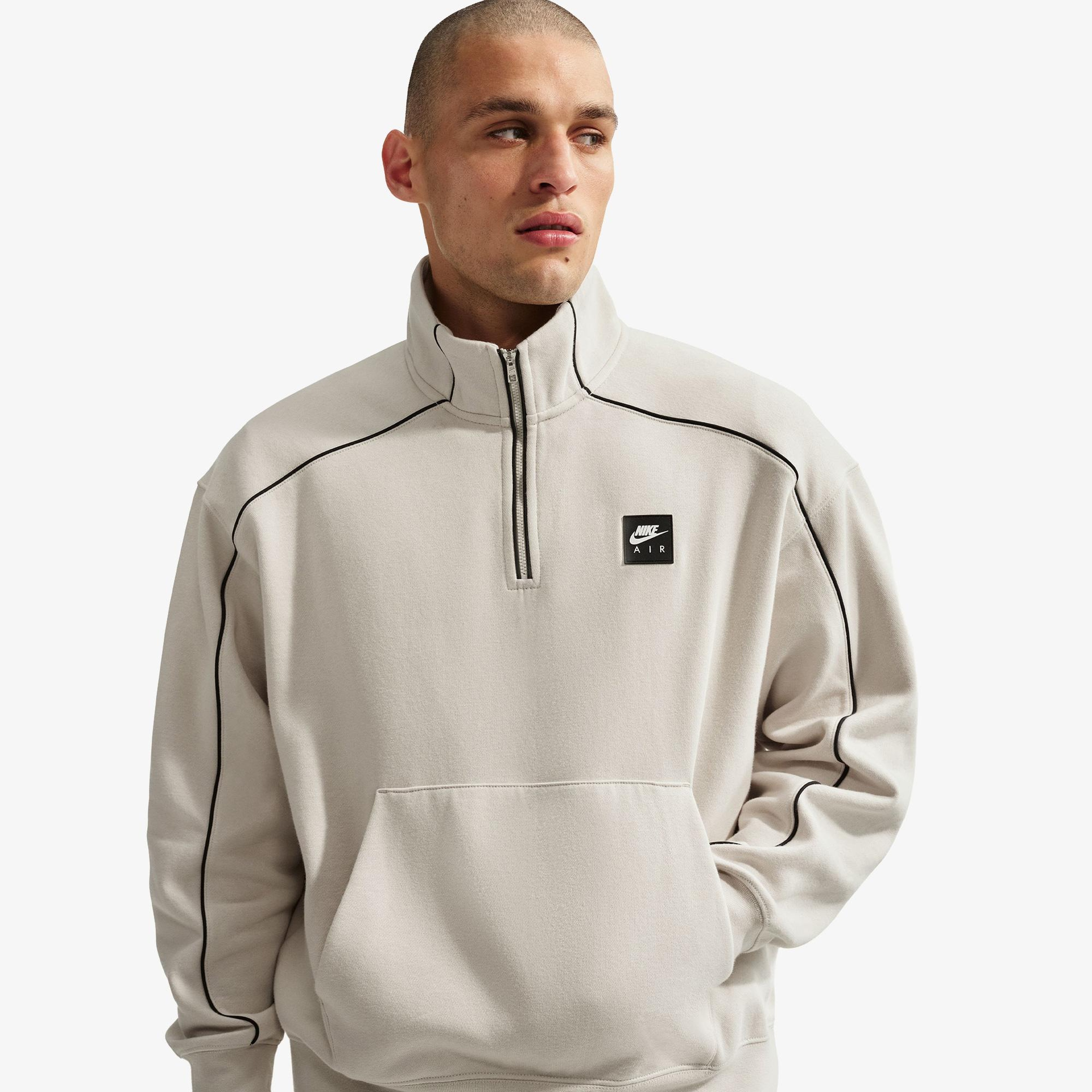 Nike Air Fleece Erkek Gri Sweatshirt
