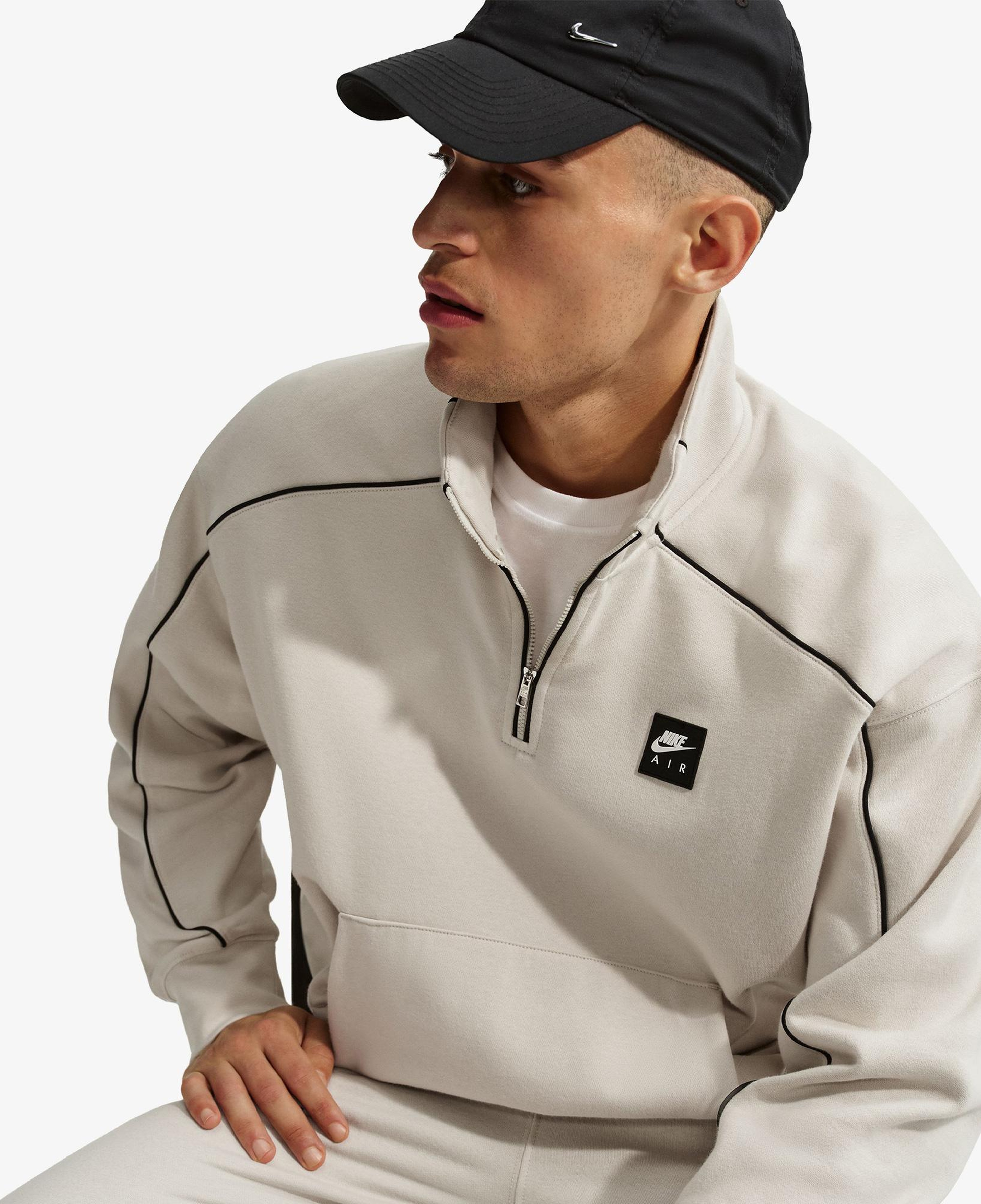 Nike Air Fleece Erkek Gri Sweatshirt