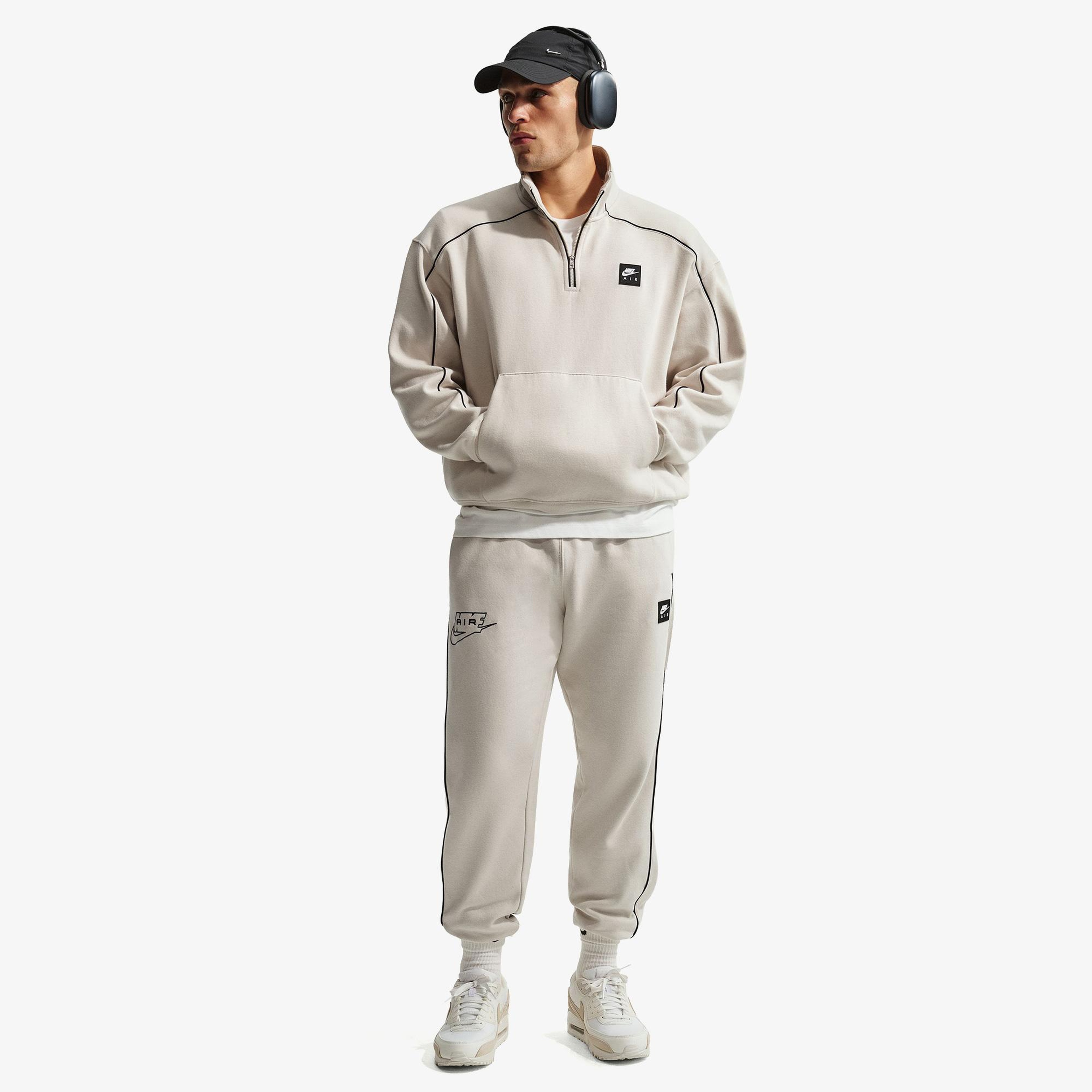Nike Air Fleece Erkek Gri Sweatshirt