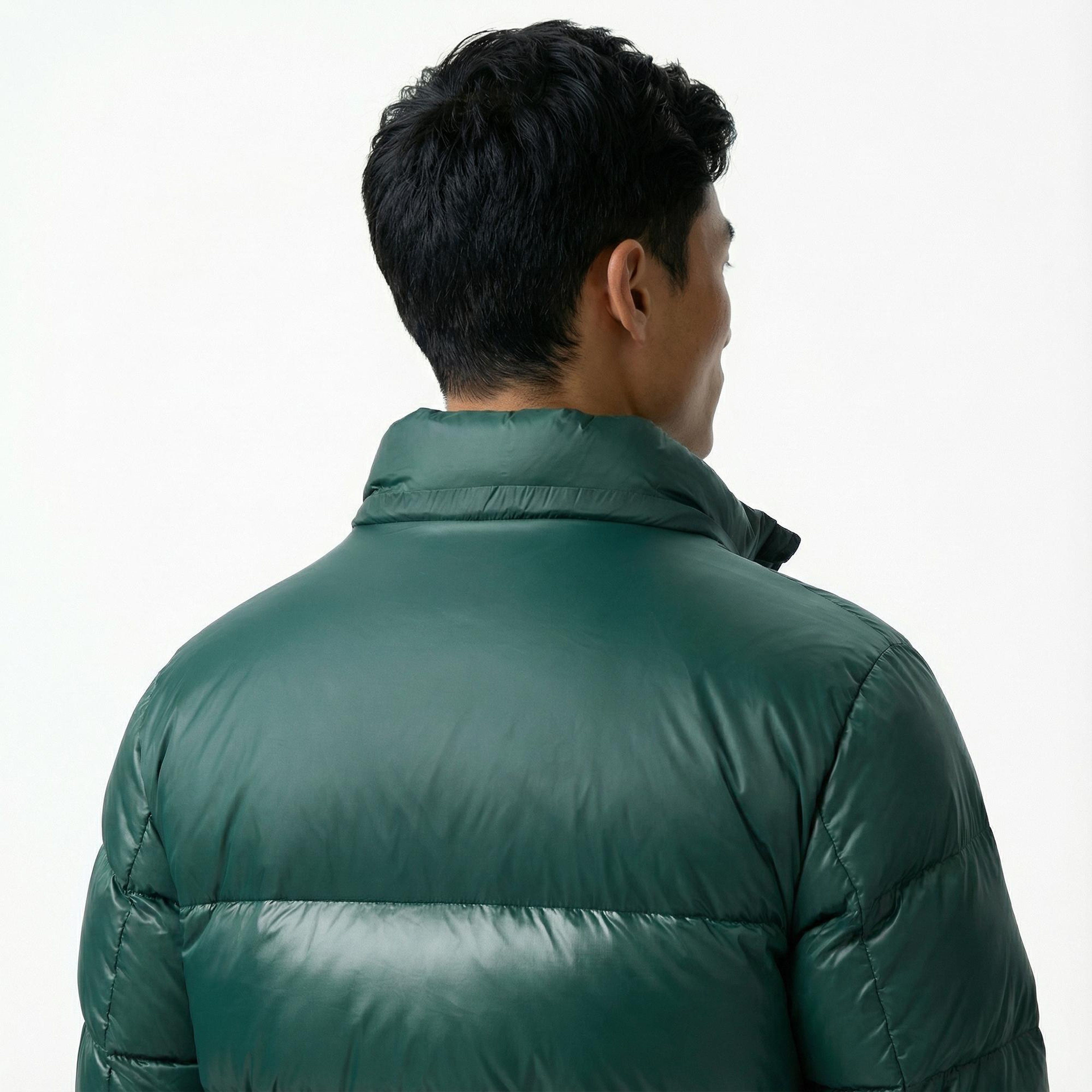 Lacoste Erkek Kapüşonlu Koyu Yeşil Mont