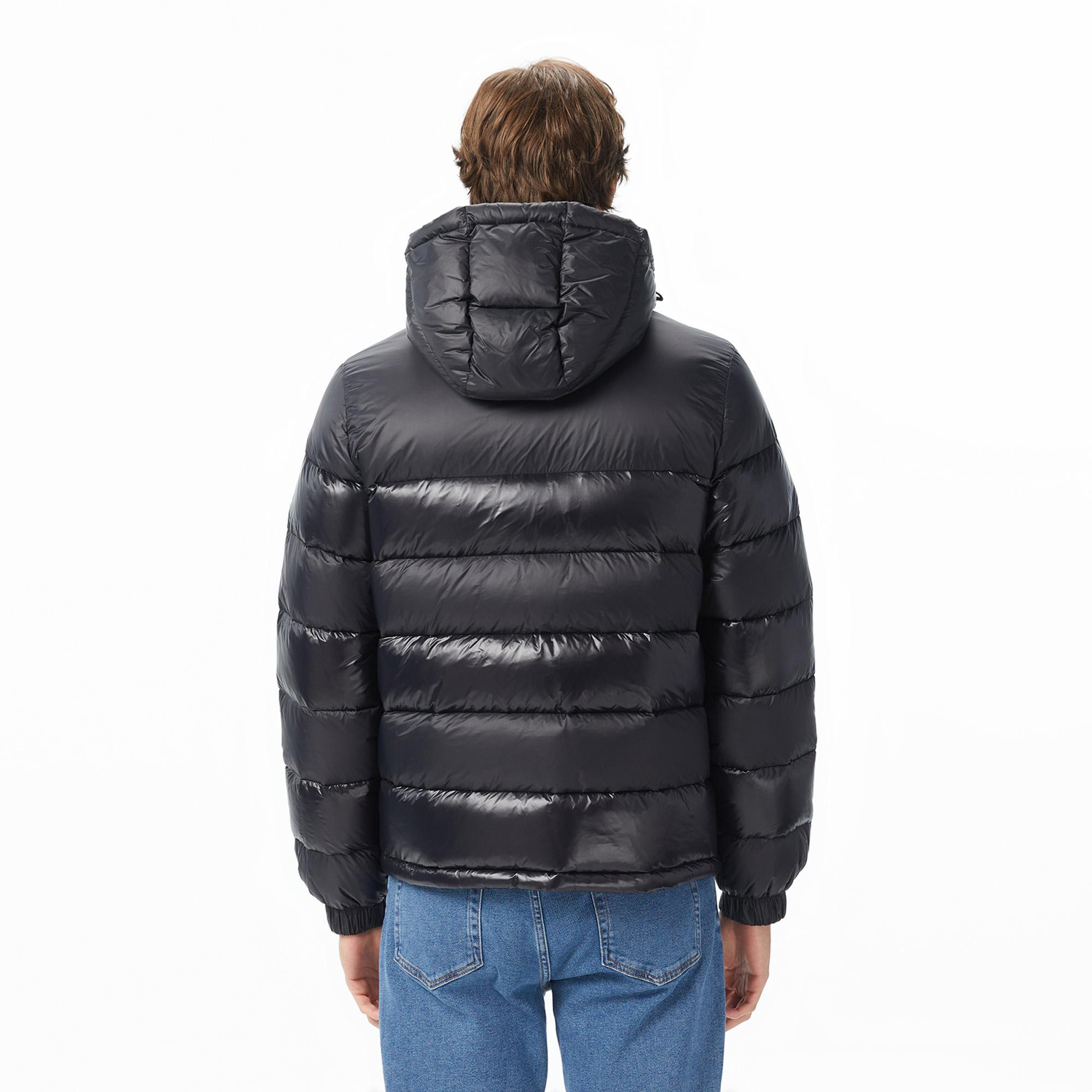 Lacoste Erkek Kapüşonlu Siyah Mont