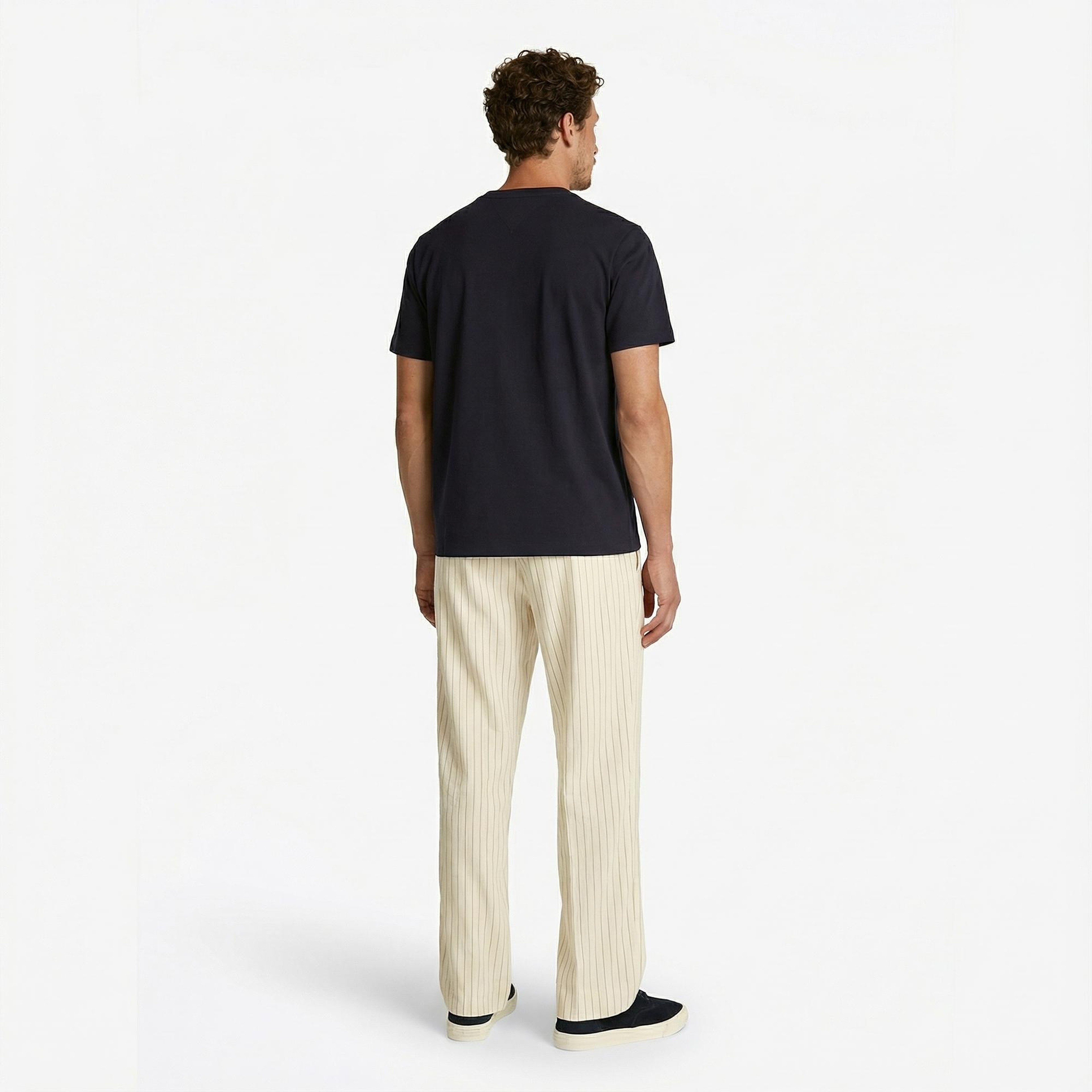 Tommy Hilfiger Elevated Essentials Erkek Lacivert T-Shirt